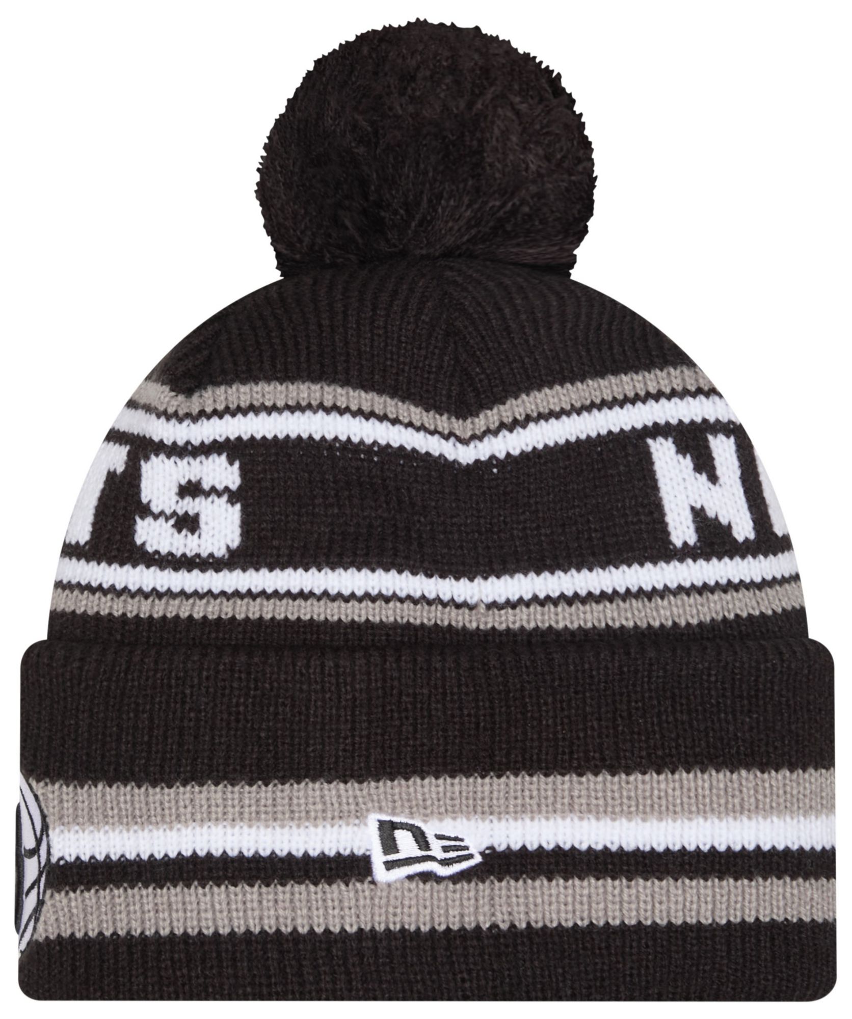 New Era Adult Brooklyn Nets Black Classic Pom Cuffed Knit Beanie product image
