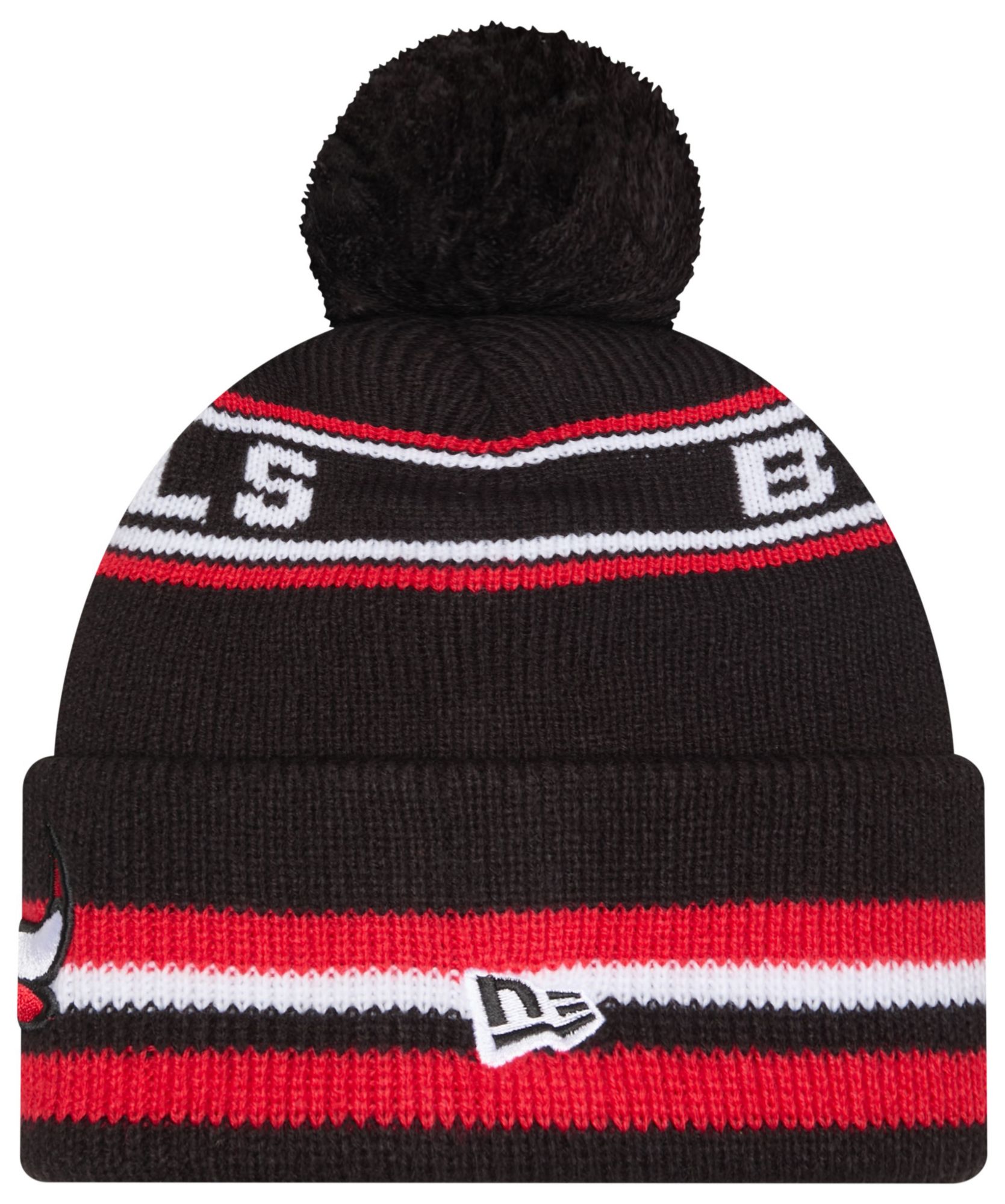 New Era Adult Chicago Bulls Black Classic Pom Cuffed Knit Beanie product image