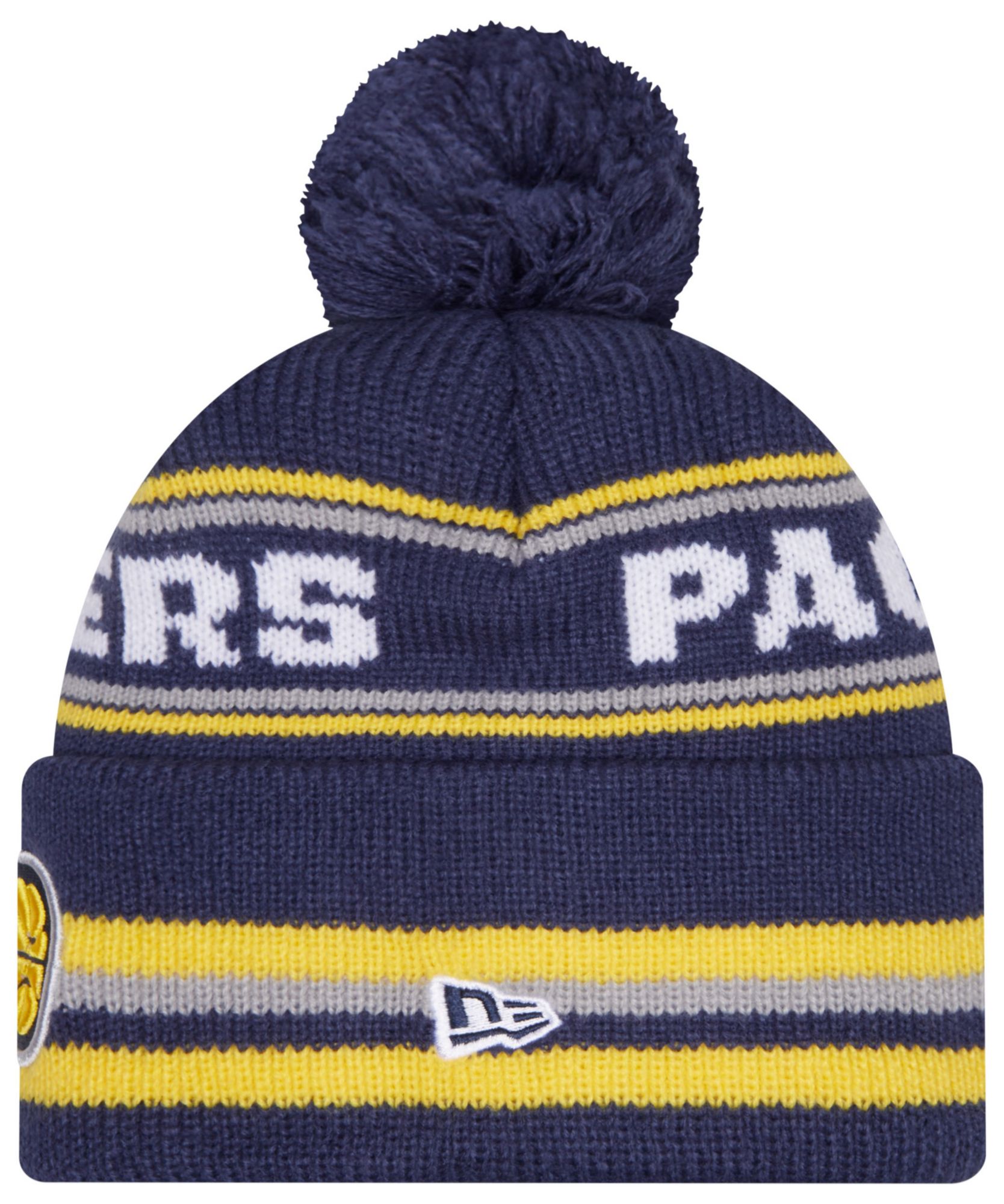 New Era Adult Indiana Pacers Navy Classic Pom Cuffed Knit Beanie product image
