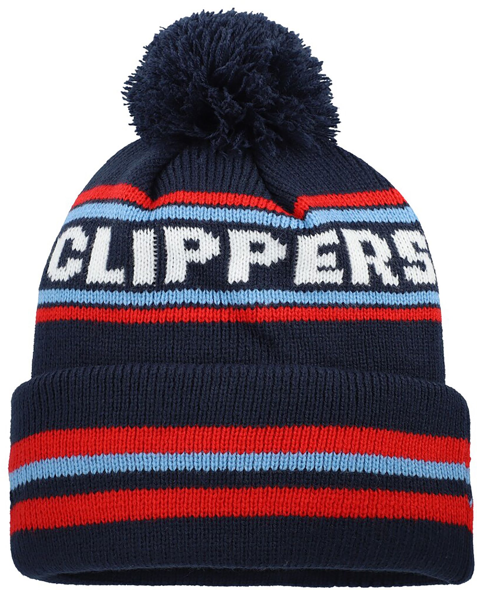 New Era Adult Los Angeles Clippers Navy Classic Pom Cuffed Knit Beanie product image