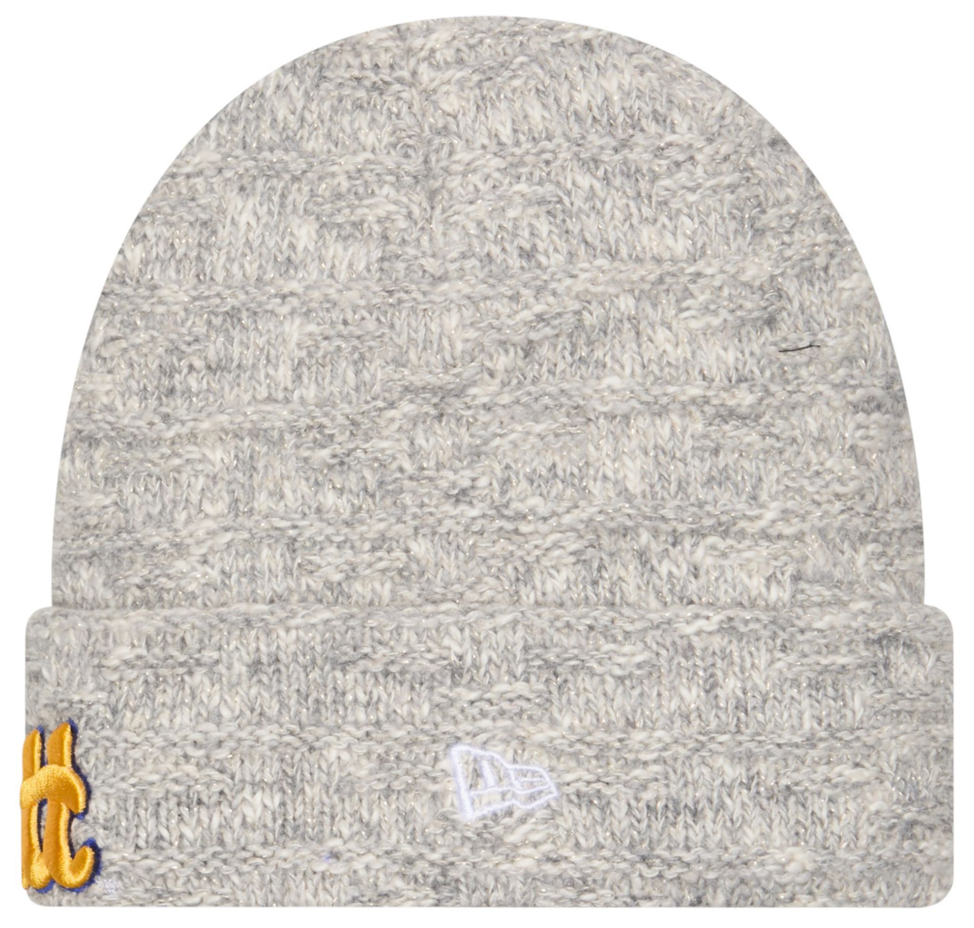 New Era Women's Pittsburgh Panthers Grey Metallic Cuffed Knit Beanie product image
