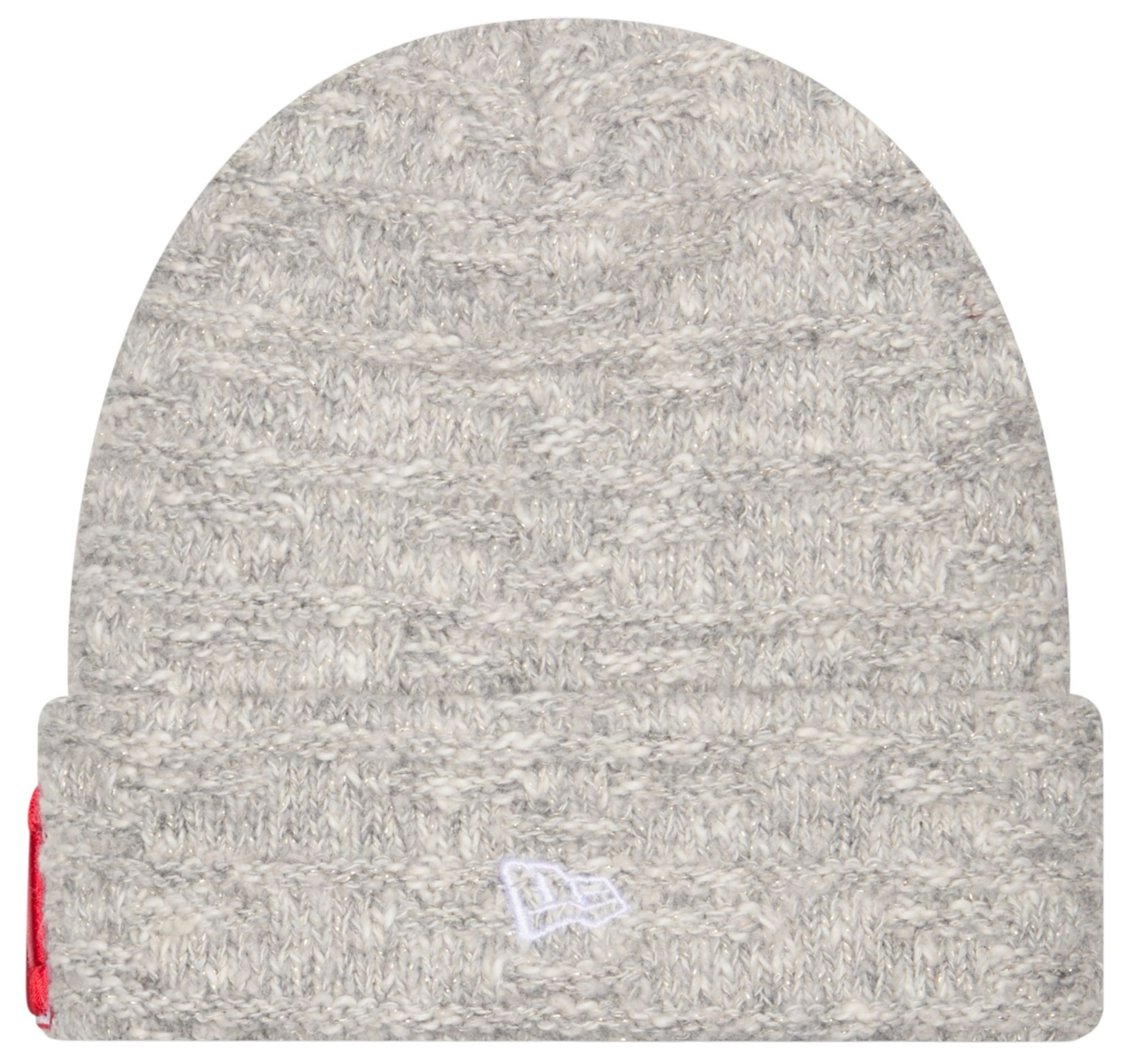 New Era Women's Nebraska Cornhuskers Grey Metallic Cuffed Knit Beanie product image