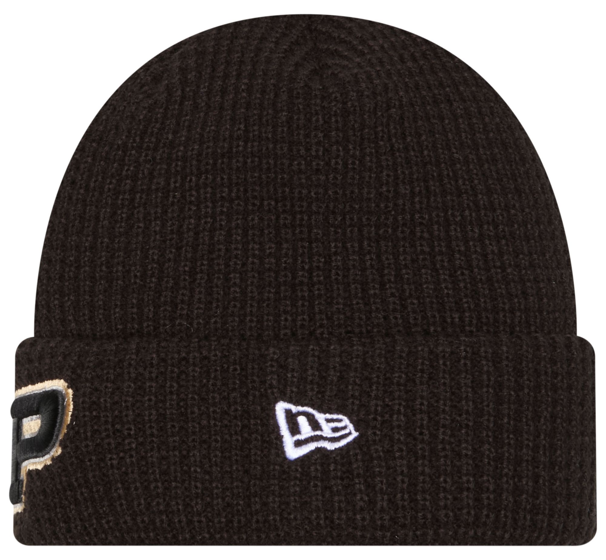 New Era Adult Purdue Boilermakers Black Waffle Knit Beanie product image