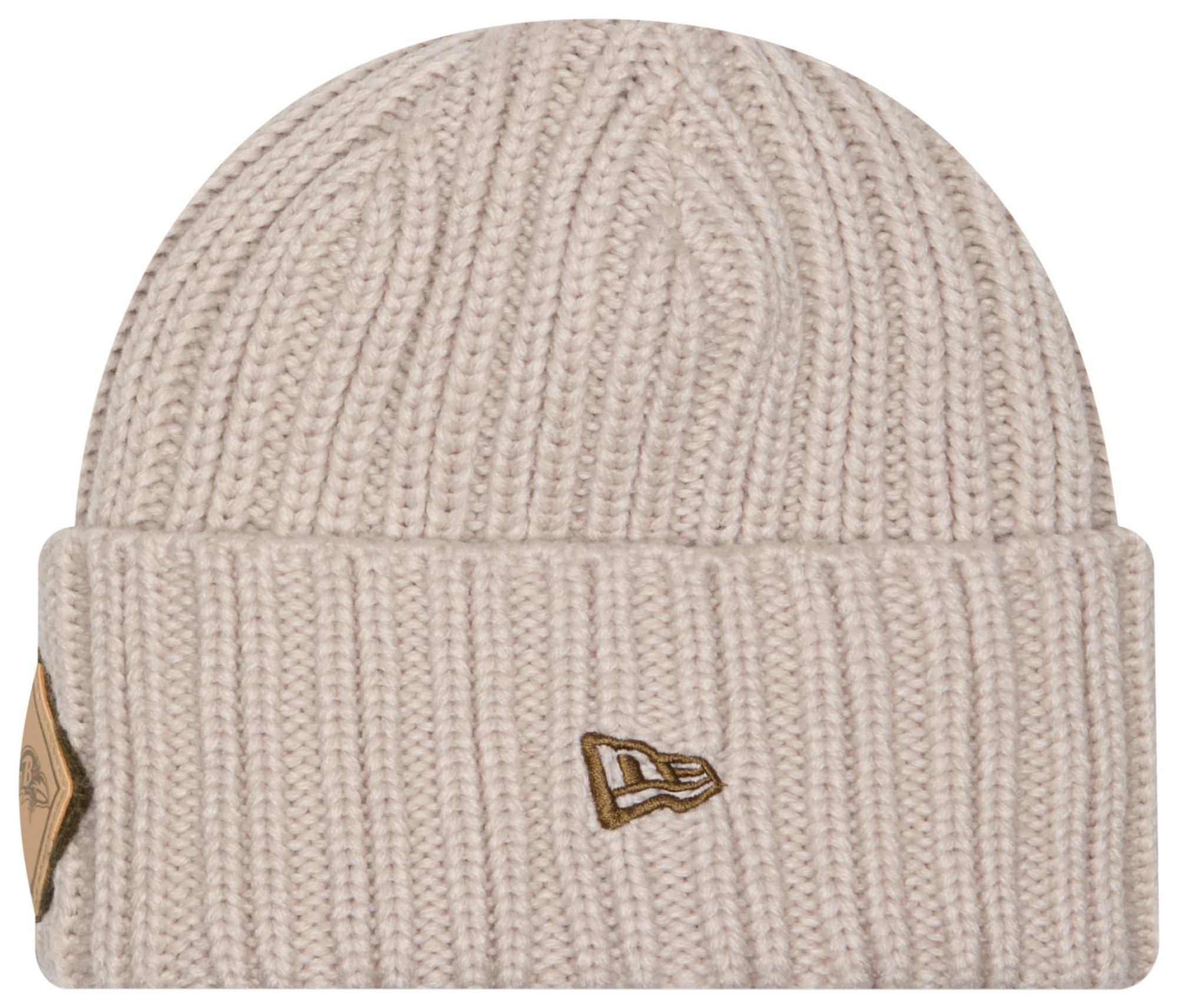 New Era Adult Baltimore Ravens Tan Applique Cuffed Knit Hat product image
