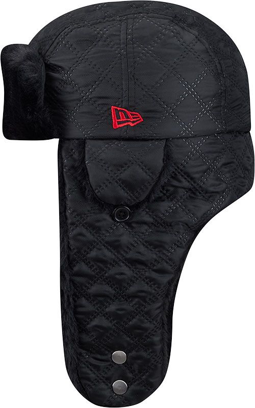 New Era Adult Ohio State Buckeyes Black Quilted Trapper Knit Hat product image