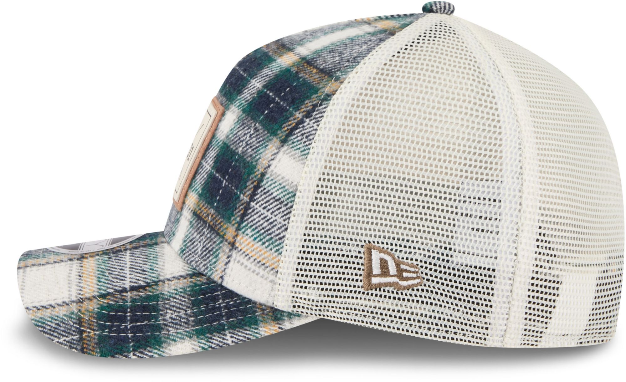 New Era Adult Boston Red Sox Green Plaid Meduim Crown 9Forty Adjustable Hat product image