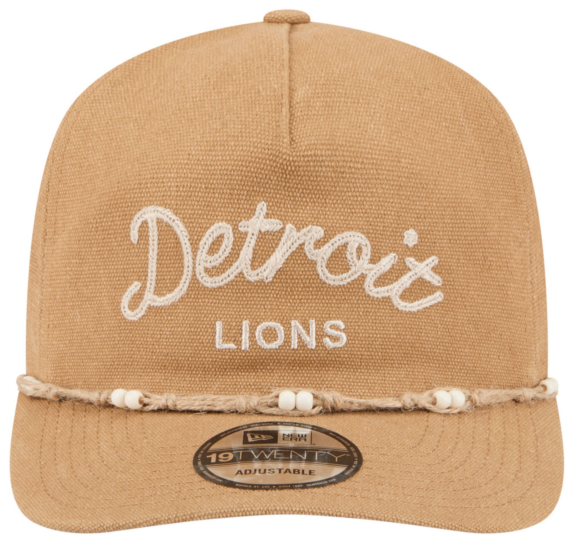 New Era Adult Detroit Lions Bead Rope Beige Golfer Hat product image