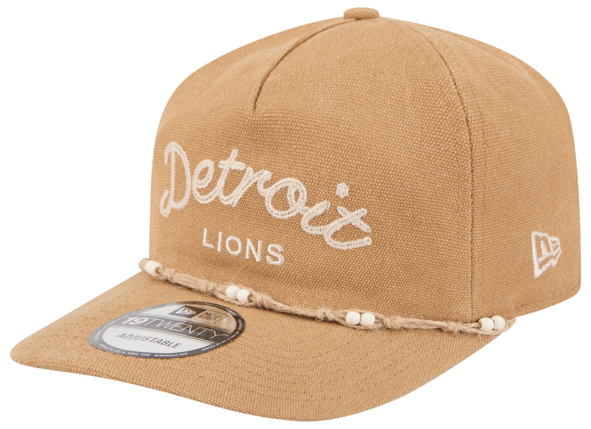 New Era Adult Detroit Lions Bead Rope Beige Golfer Hat product image