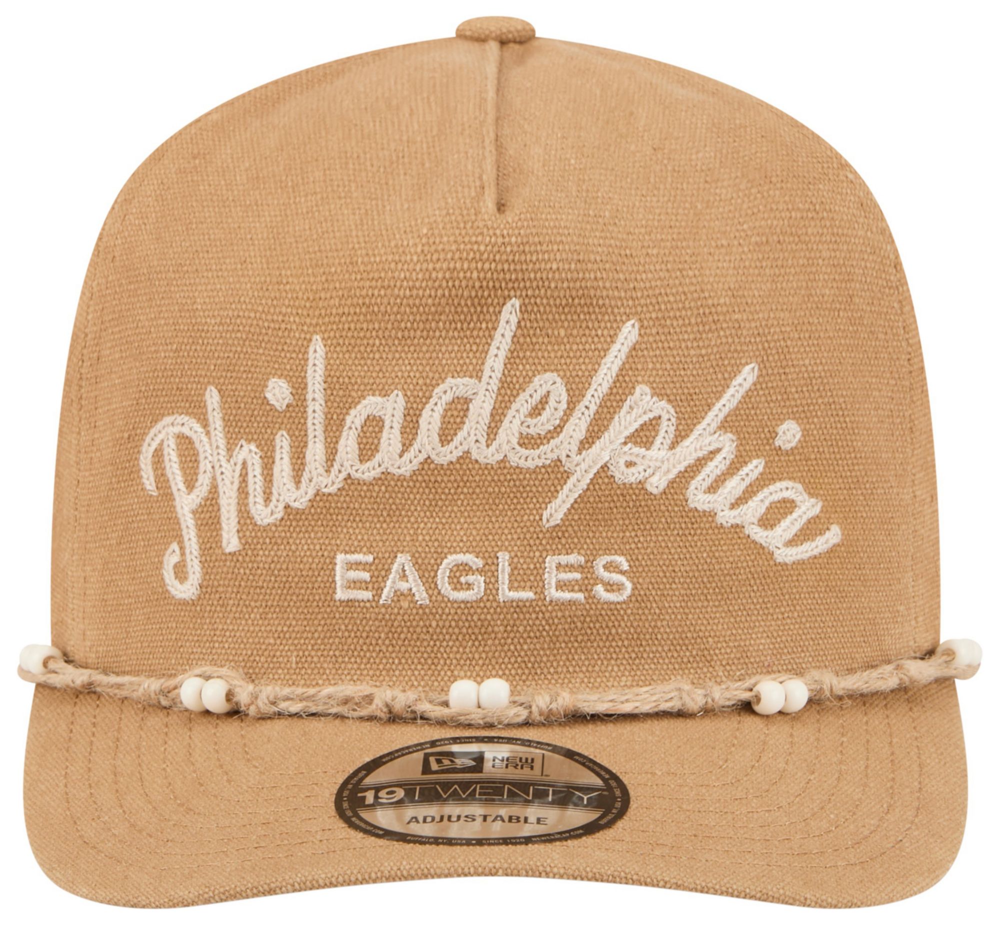 New Era Adult Philadelphia Eagles Bead Rope Beige Golfer Hat product image