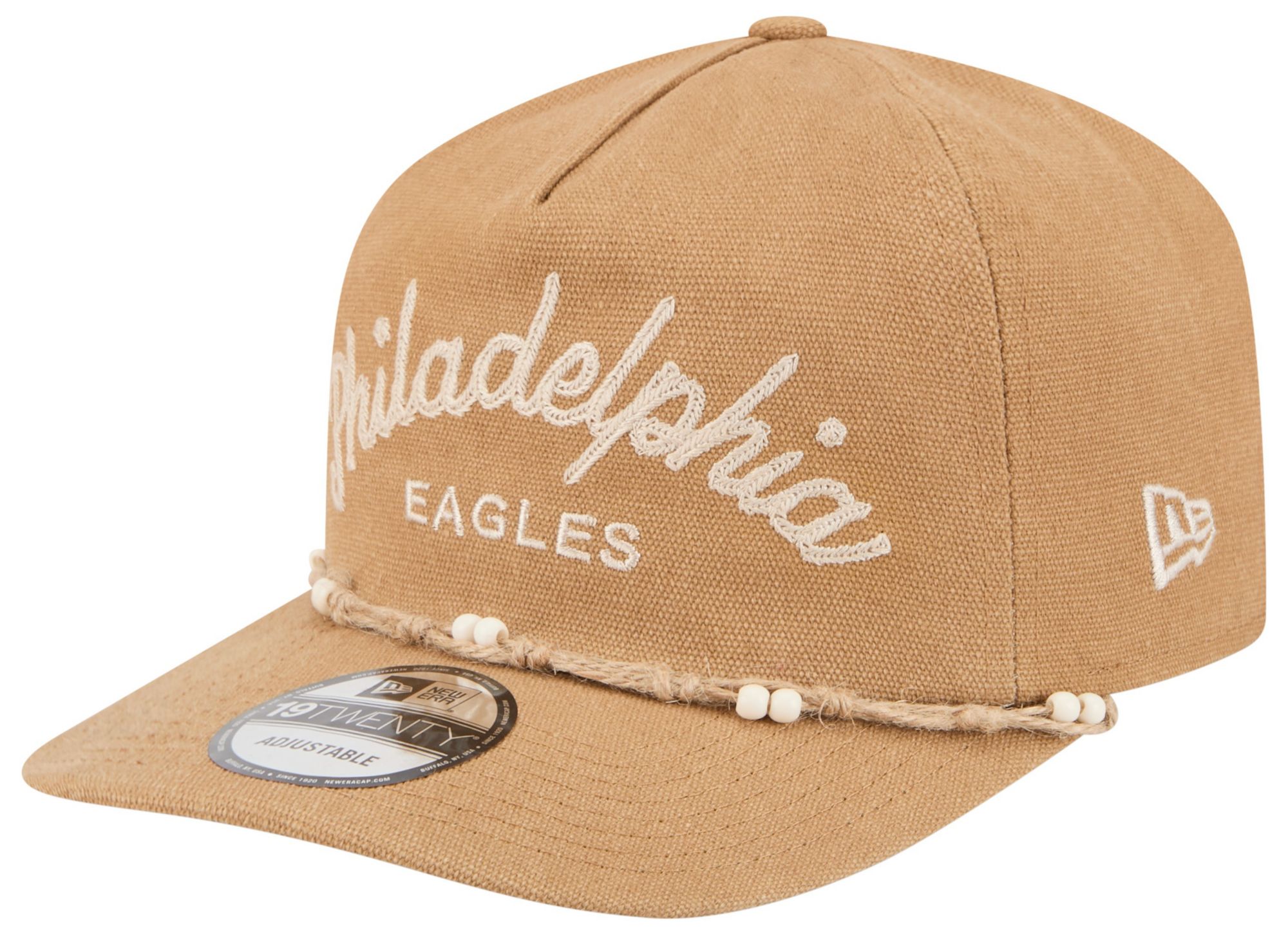 New Era Adult Philadelphia Eagles Bead Rope Beige Golfer Hat product image