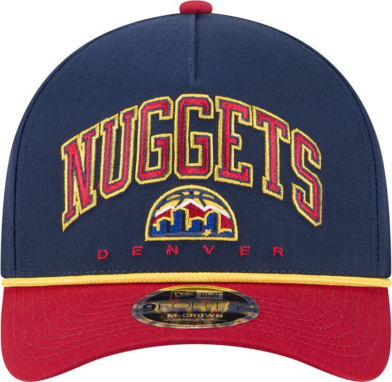 New Era Adult Denver Nuggets Navy Arch Rope 9Forty M-Crown A-Frame Adjustable Hat product image