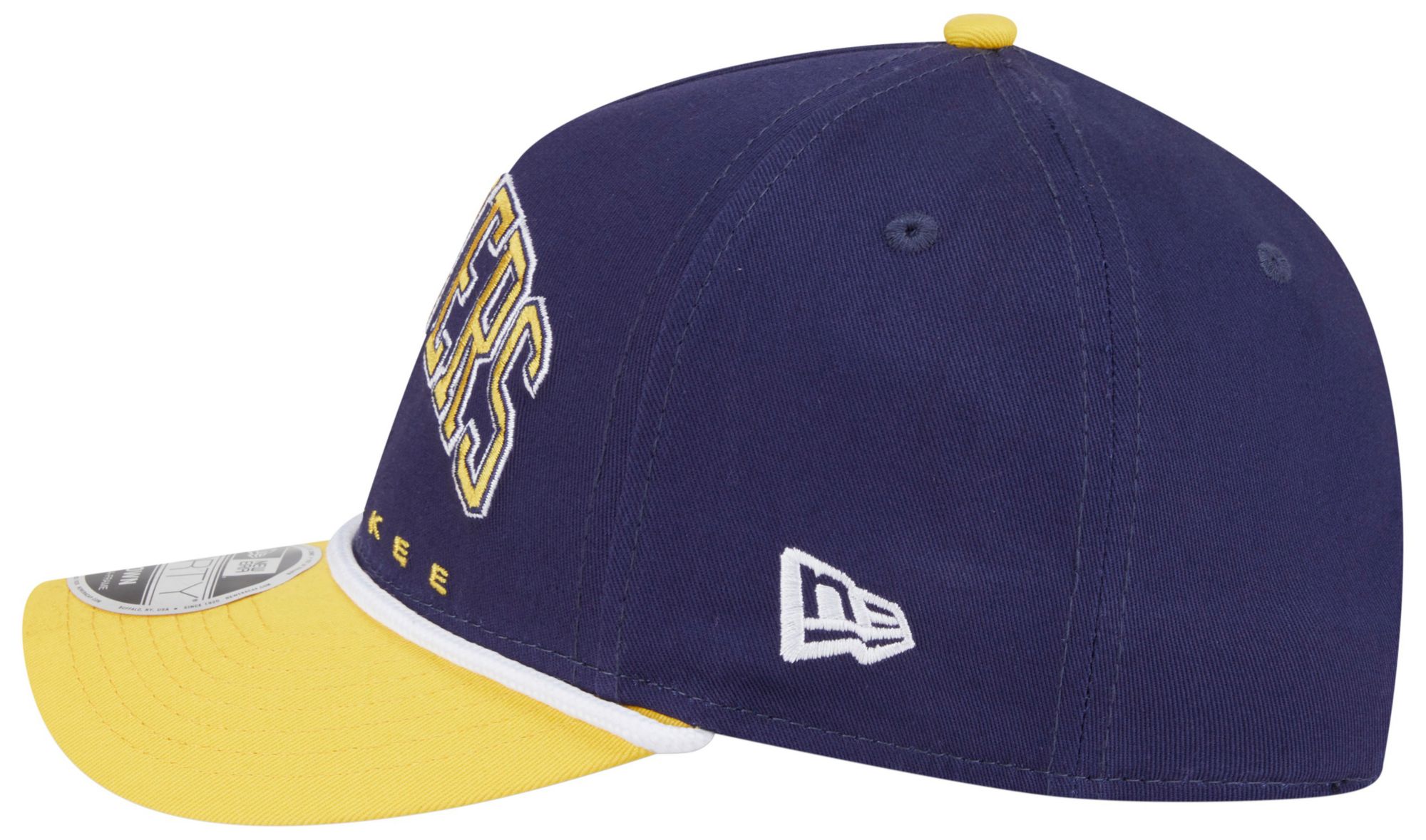 New Era Adult Milwaukee Brewers Navy Arch Meduim Crown 9Forty Adjustable Hat product image