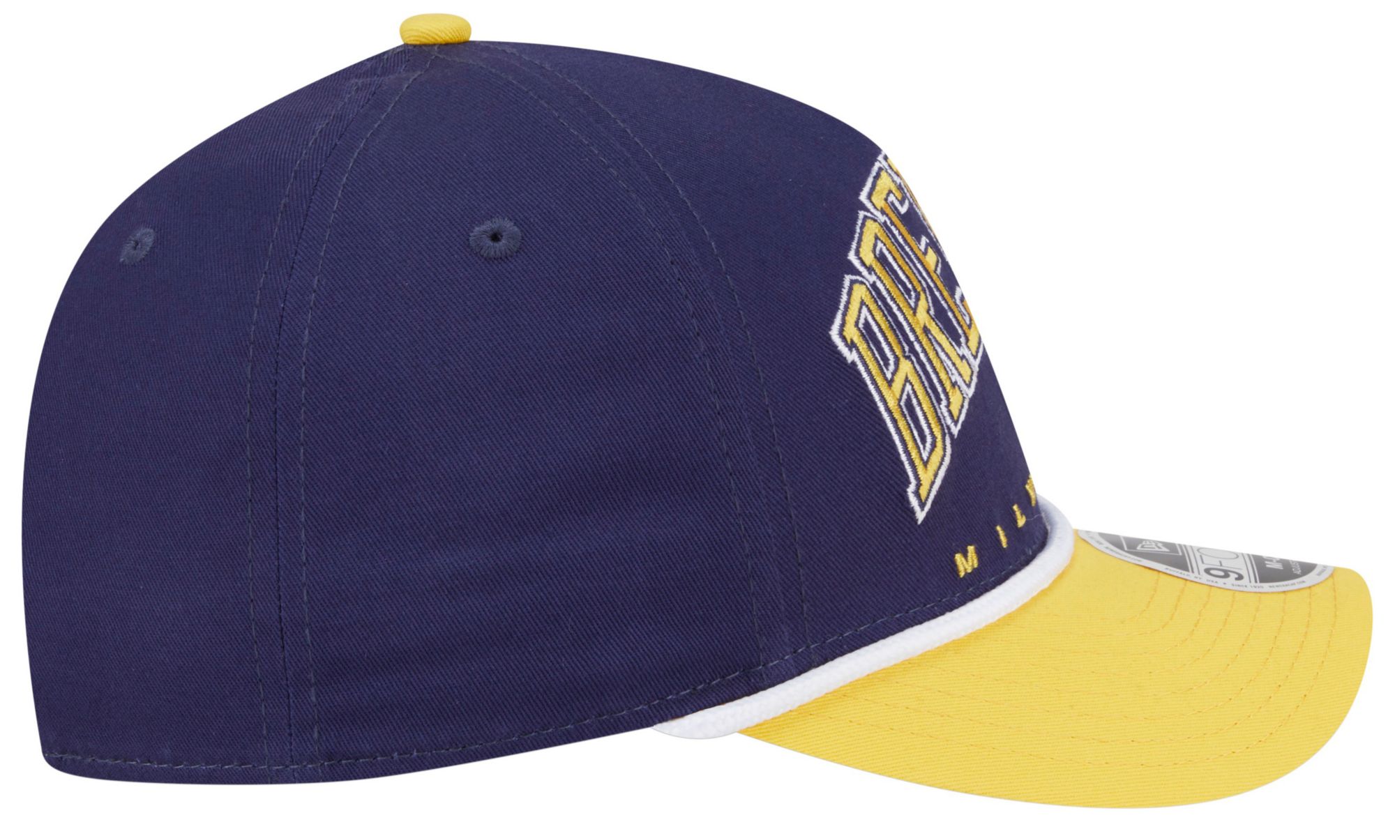 New Era Adult Milwaukee Brewers Navy Arch Meduim Crown 9Forty Adjustable Hat product image