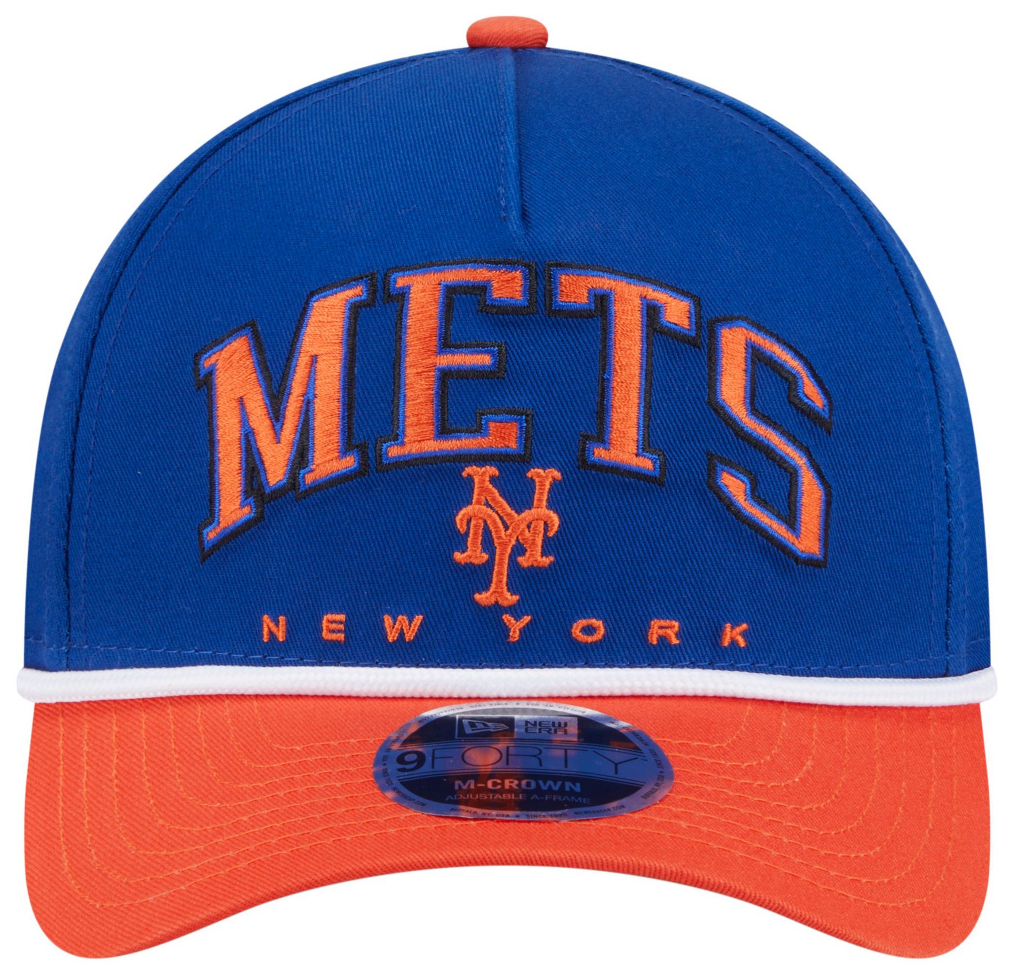 New Era Adult New York Mets Blue Arch Meduim Crown 9Forty Adjustable Hat product image