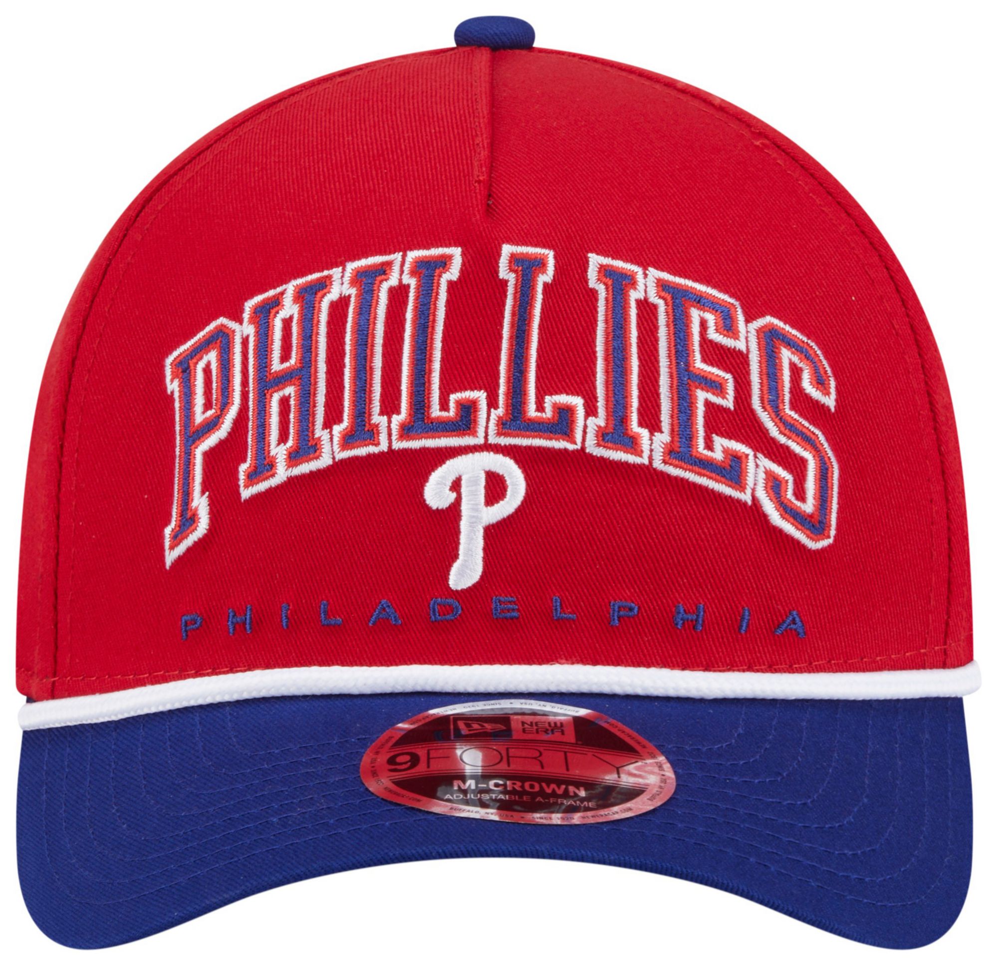 New Era Adult Philadelphia Phillies Red Arch Meduim Crown 9Forty Adjustable Hat product image