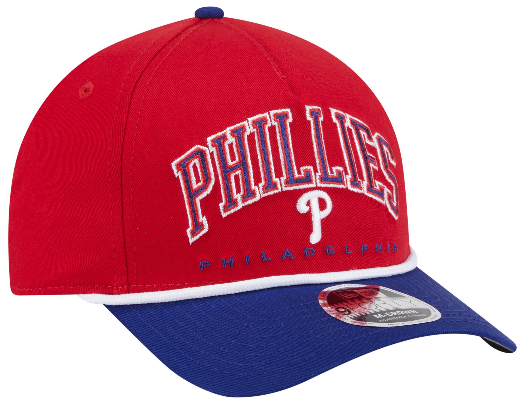 New Era Adult Philadelphia Phillies Red Arch Meduim Crown 9Forty Adjustable Hat product image
