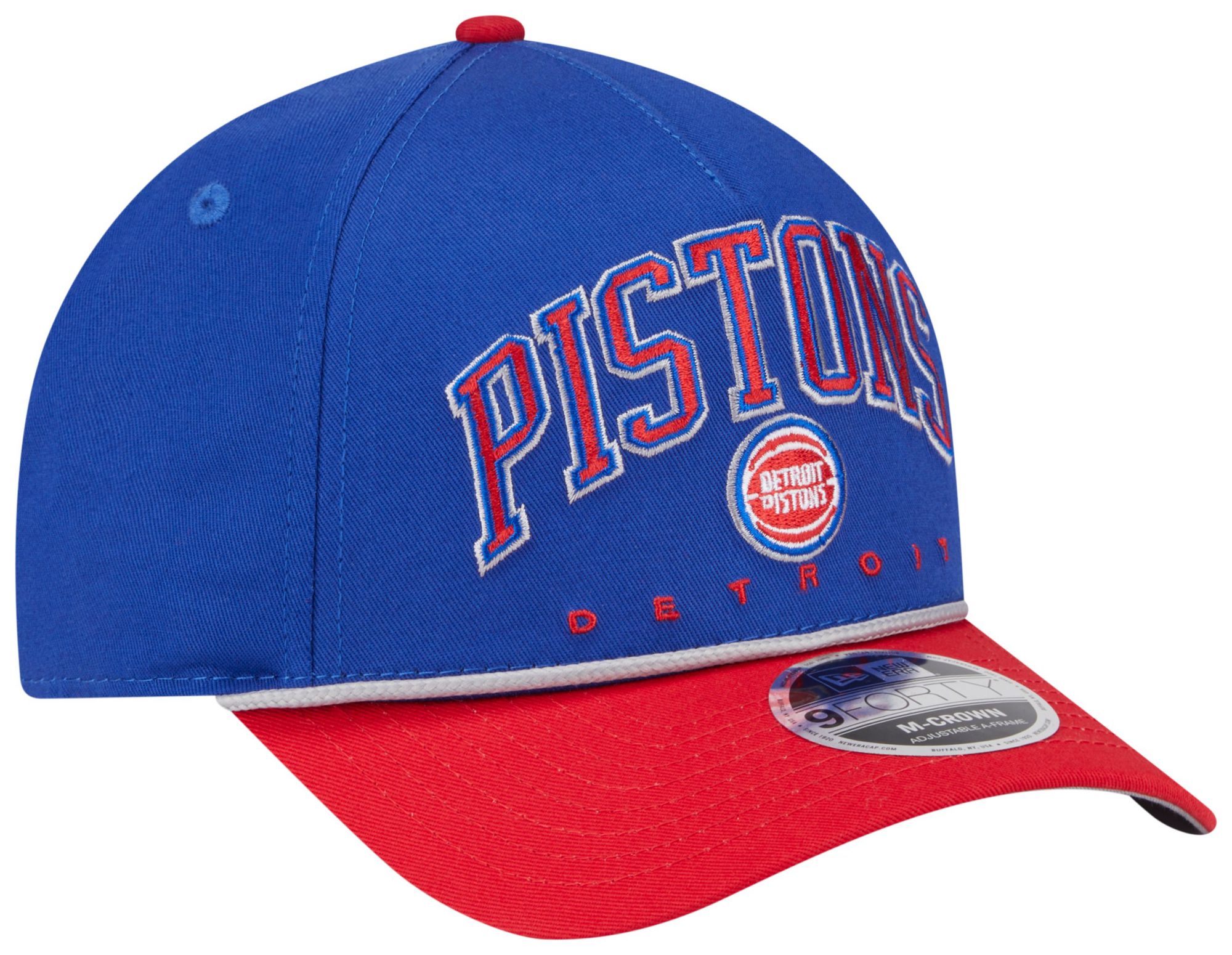 New Era Adult Detroit Pistons Blue Arch Rope 9Forty M-Crown A-Frame Adjustable Hat product image