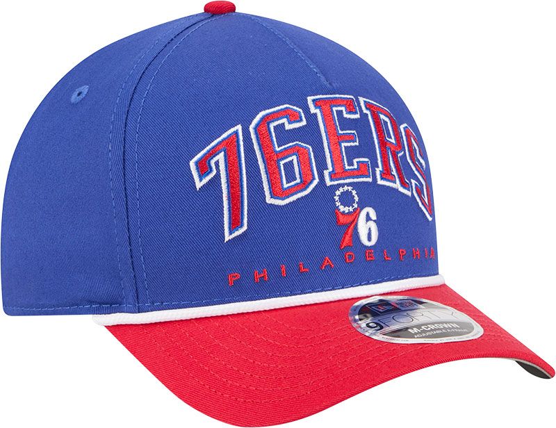 New Era Adult Philadelphia 76ers Blue Arch Rope 9Forty M-Crown A-Frame Adjustable Hat product image
