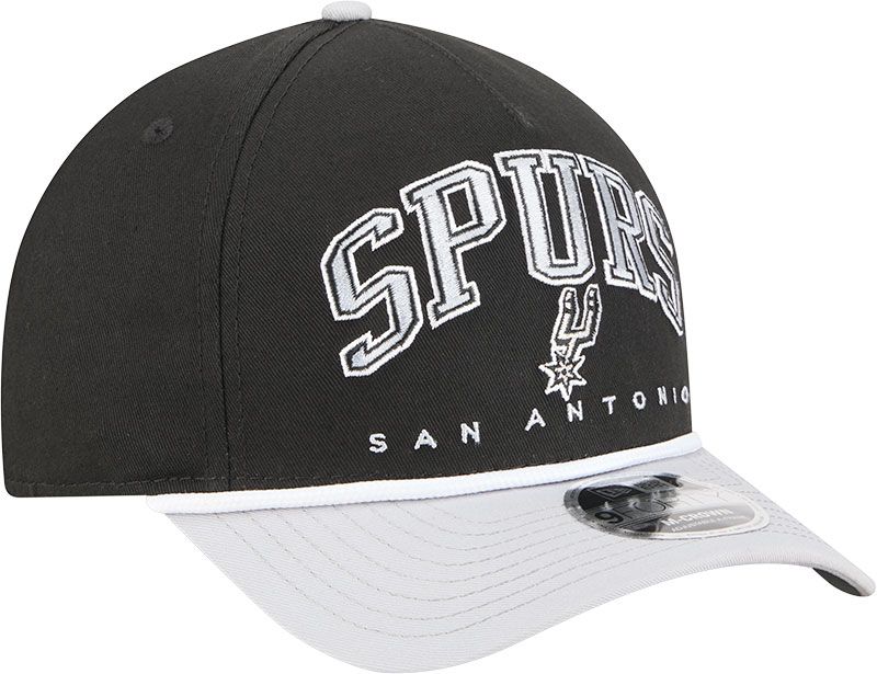 New Era Adult San Antonio Spurs Black Arch Rope 9Forty M-Crown A-Frame Adjustable Hat product image
