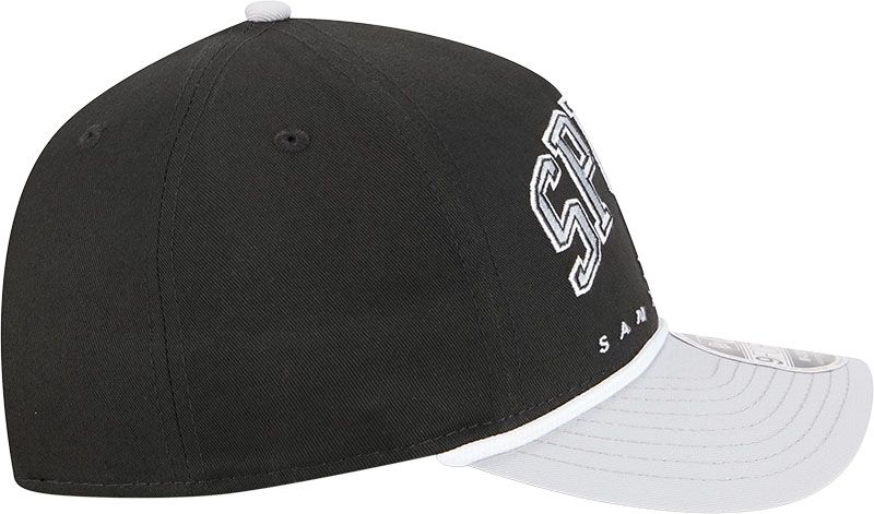 New Era Adult San Antonio Spurs Black Arch Rope 9Forty M-Crown A-Frame Adjustable Hat product image
