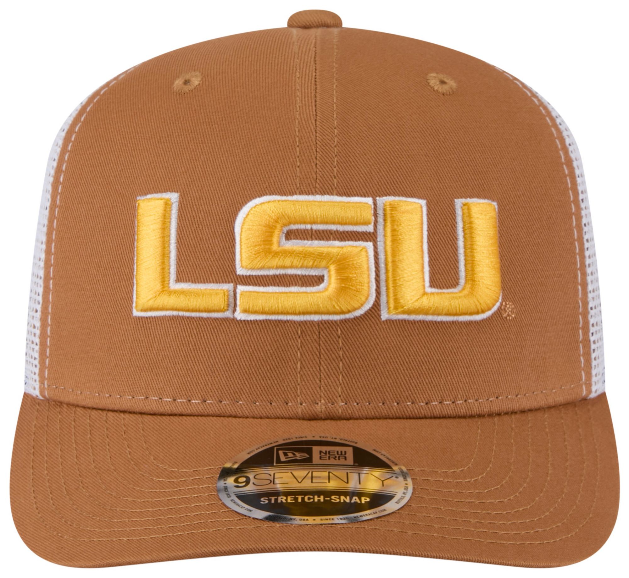 New Era Adult LSU Tigers Brown EG Trucker 9Seventy Adjustable Stretch-Snap Hat product image