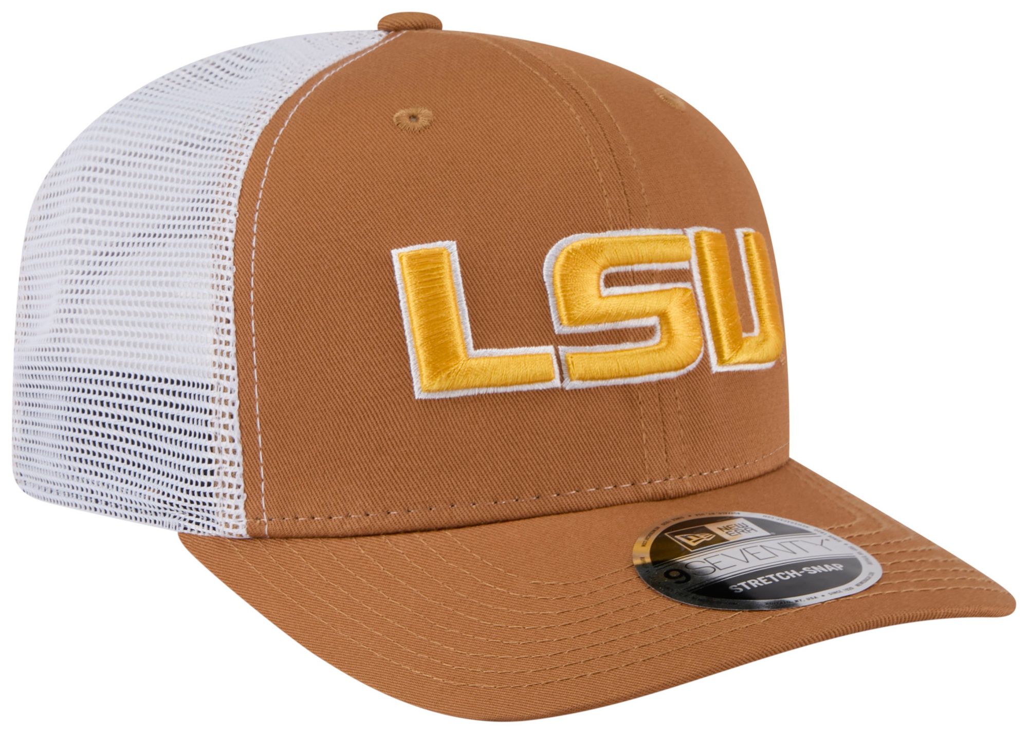 New Era Adult LSU Tigers Brown EG Trucker 9Seventy Adjustable Stretch-Snap Hat product image