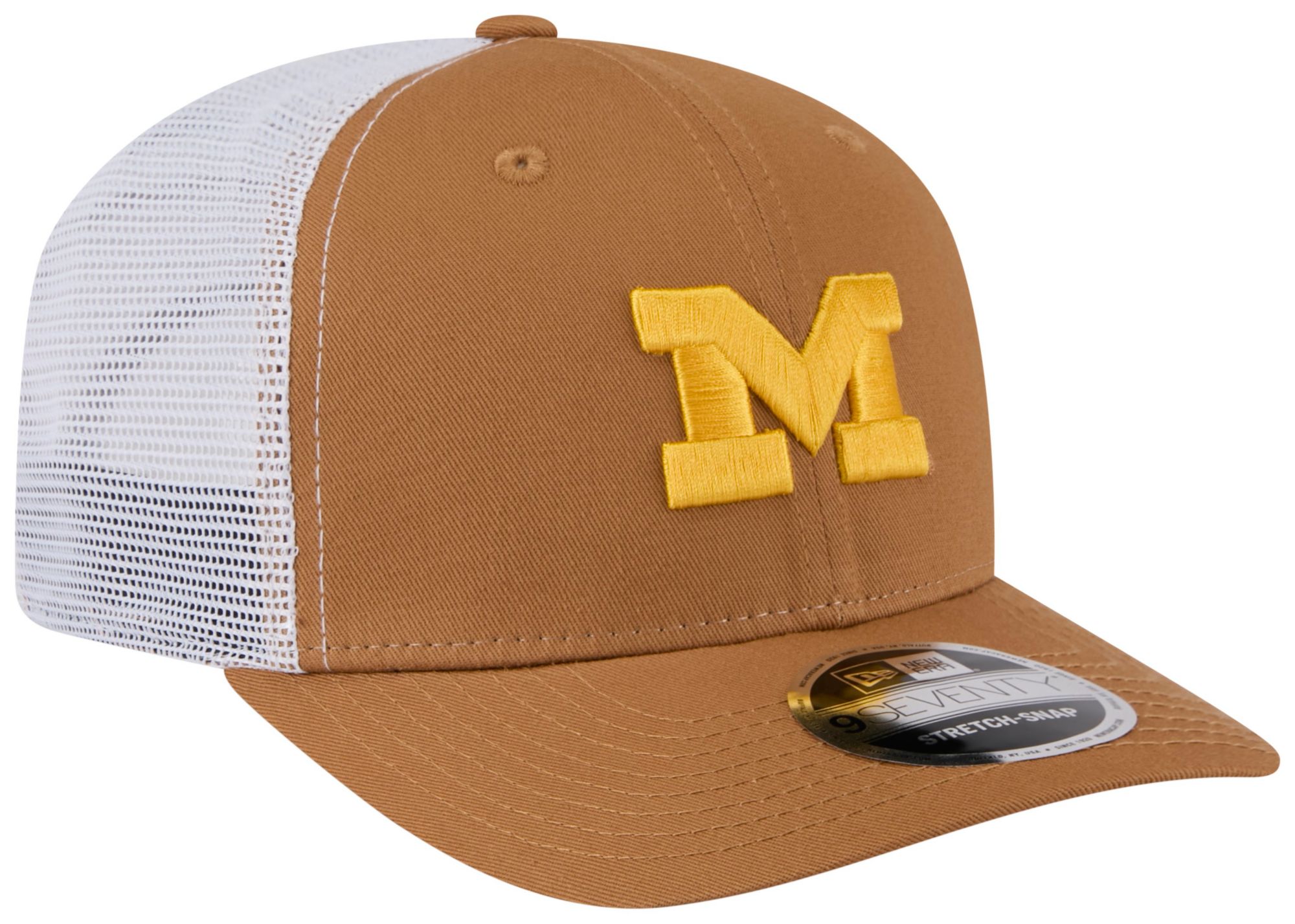 New Era Adult Michigan Wolverines Brown EG Trucker 9Seventy Adjustable Stretch-Snap Hat product image