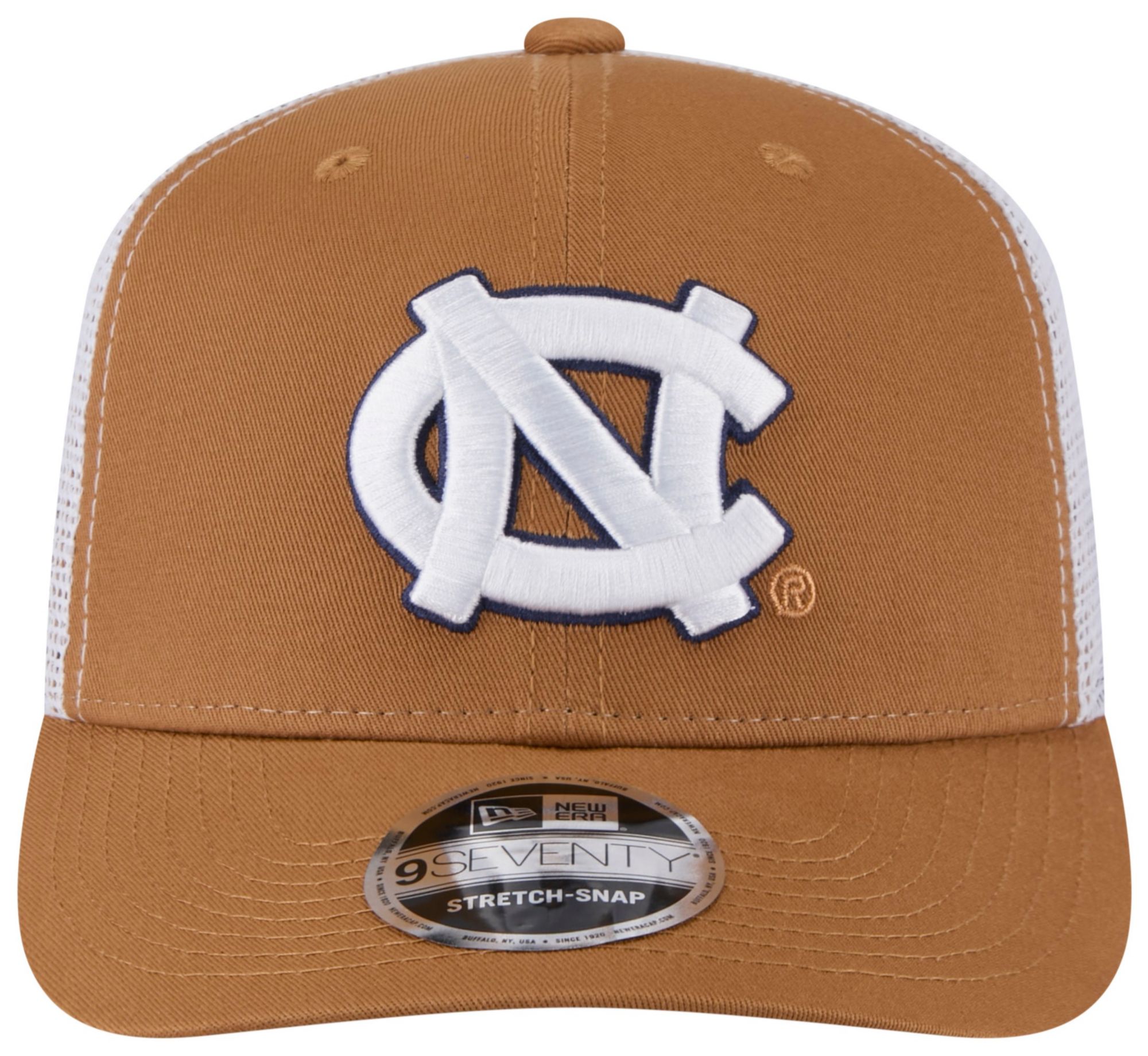 New Era Adult North Carolina Tar Heels Brown EG Trucker 9Seventy Adjustable Stretch-Snap Hat product image