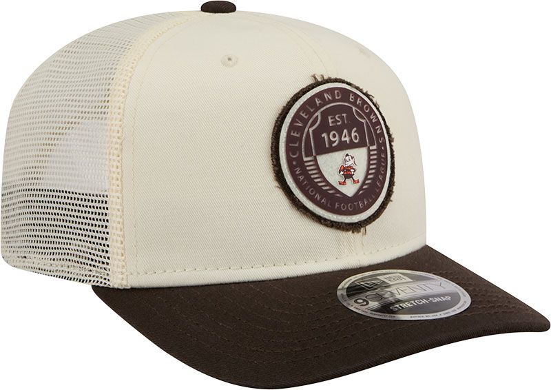 New Era Adult Cleveland Browns Brown Circle Patch Throwback 9Seventy Adjustable Hat product image