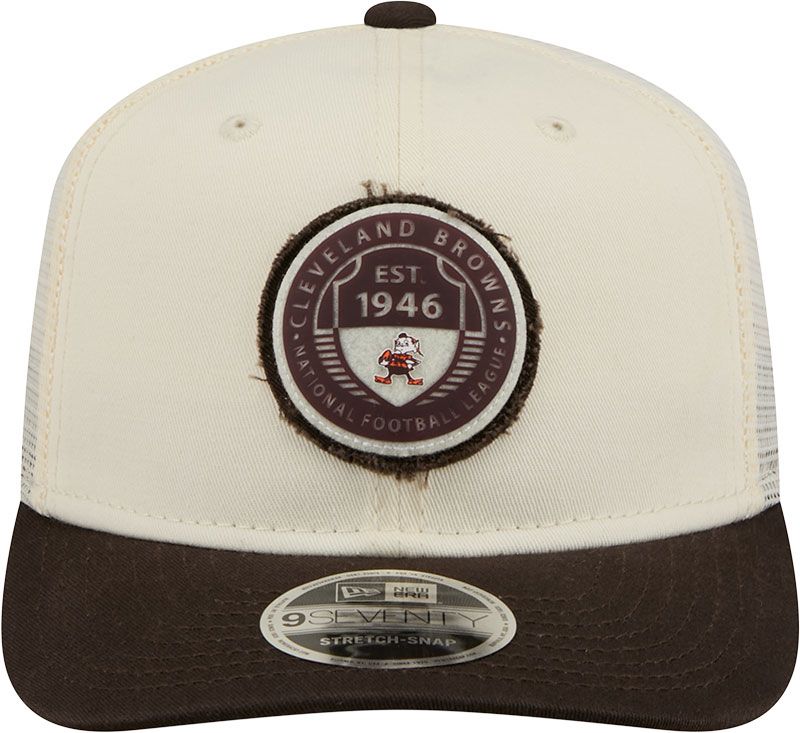 New Era Adult Cleveland Browns Brown Circle Patch Throwback 9Seventy Adjustable Hat product image