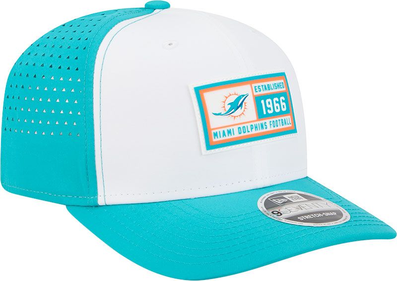 New Era Adult Miami Dolphins Established Patch Aqua 9seventy Adjustable Hat product image