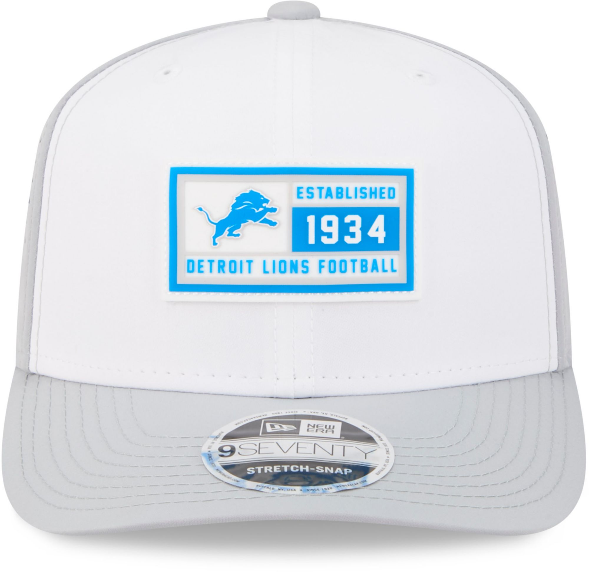 New Era Adult Detroit Lions Established Patch Grey 9seventy Adjustable Hat product image