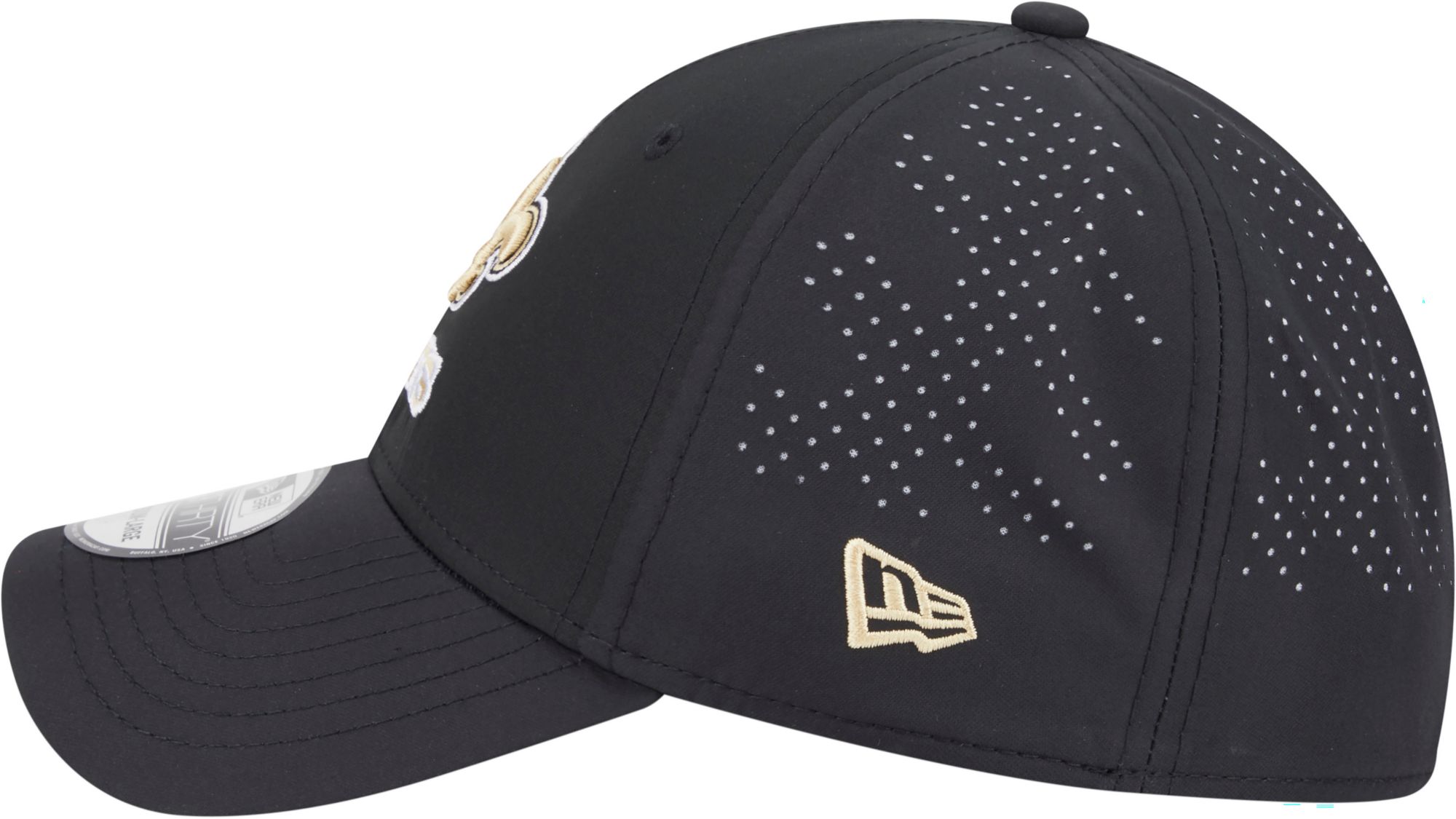 New Era Adult New Orleans Saints Black Night 39Thirty Stretch Fit Hat product image