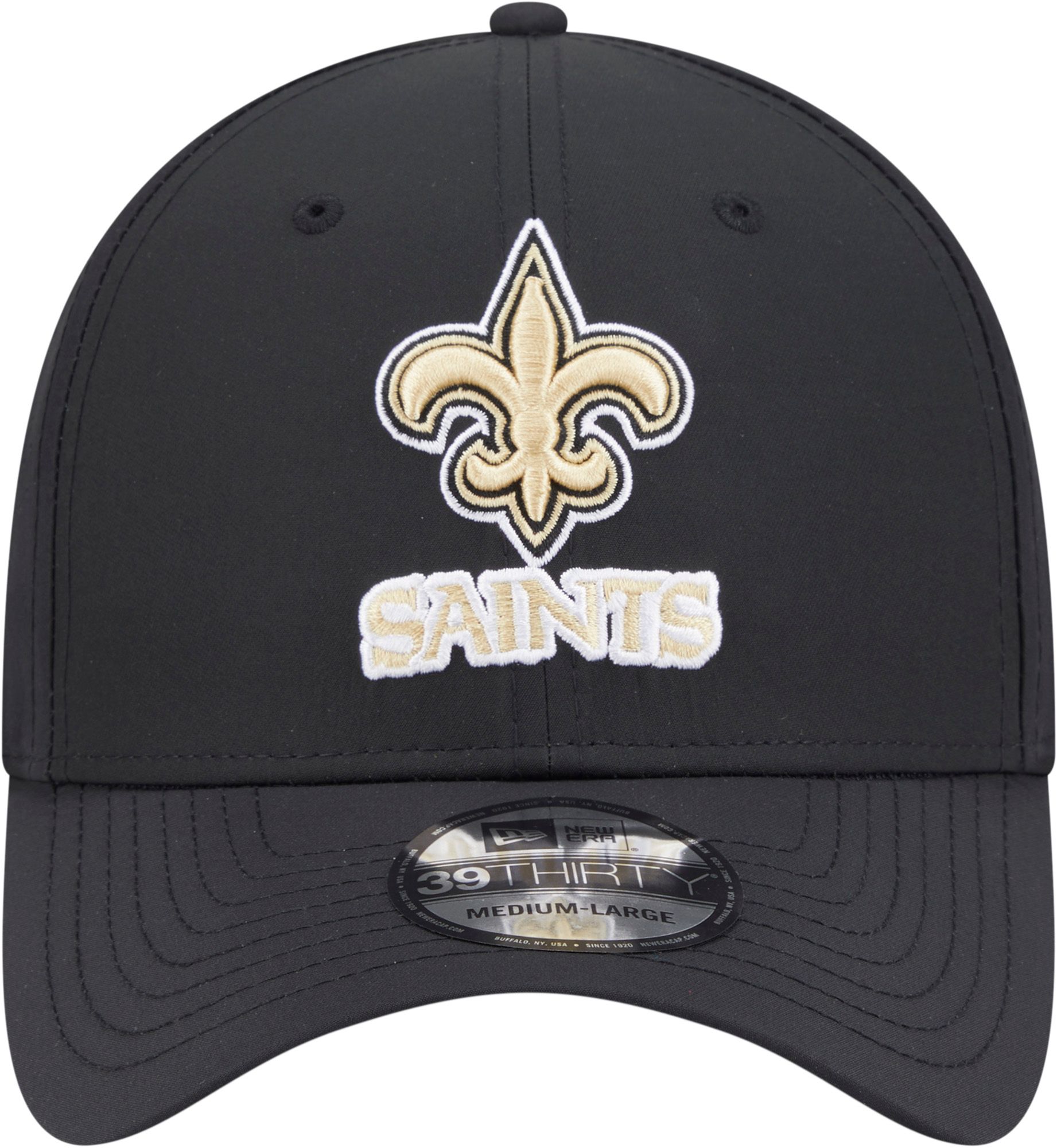 New Era Adult New Orleans Saints Black Night 39Thirty Stretch Fit Hat product image