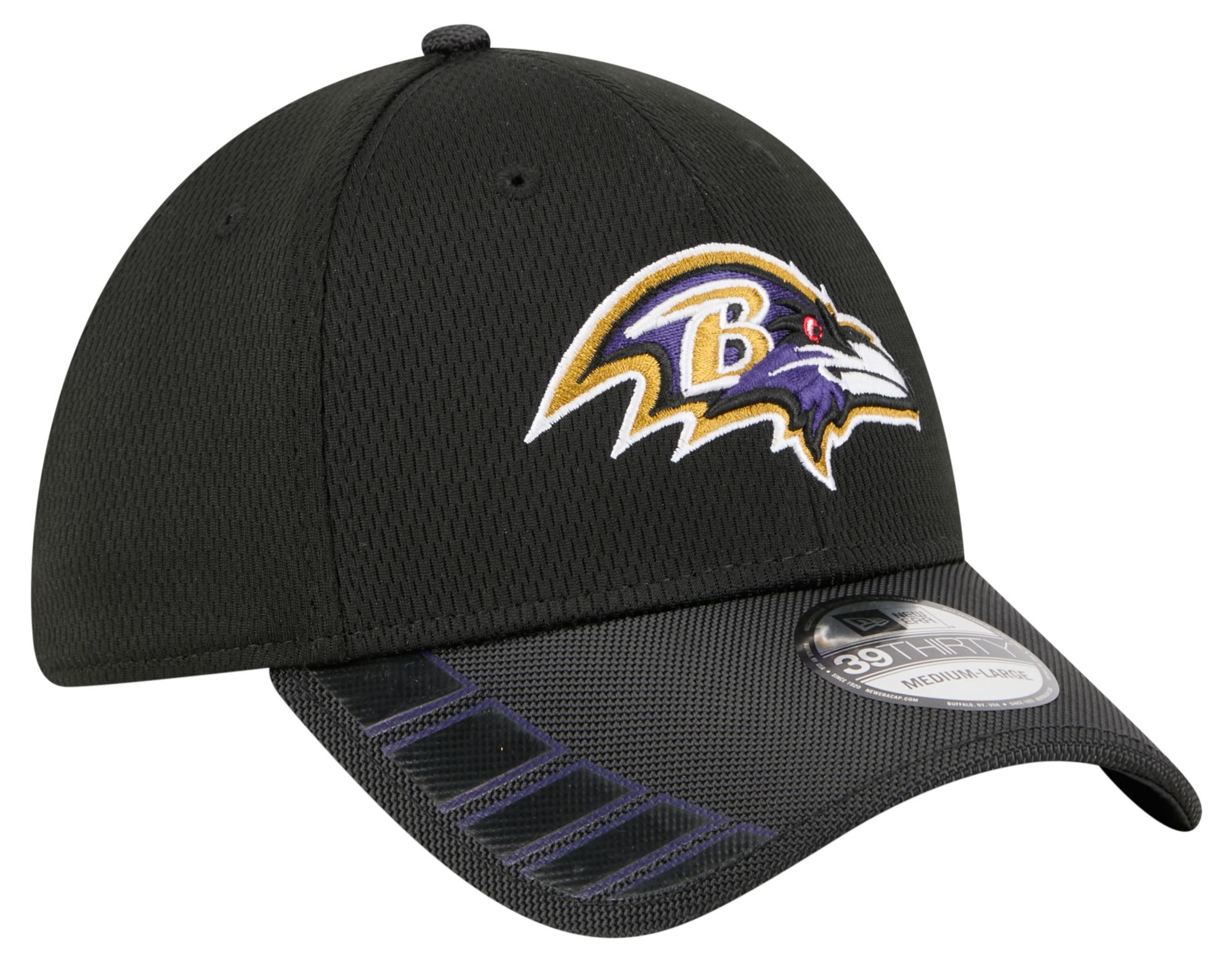 New Era Adult Baltimore Ravens Black Visor Hit 39Thirty Stretch Fit Hat product image
