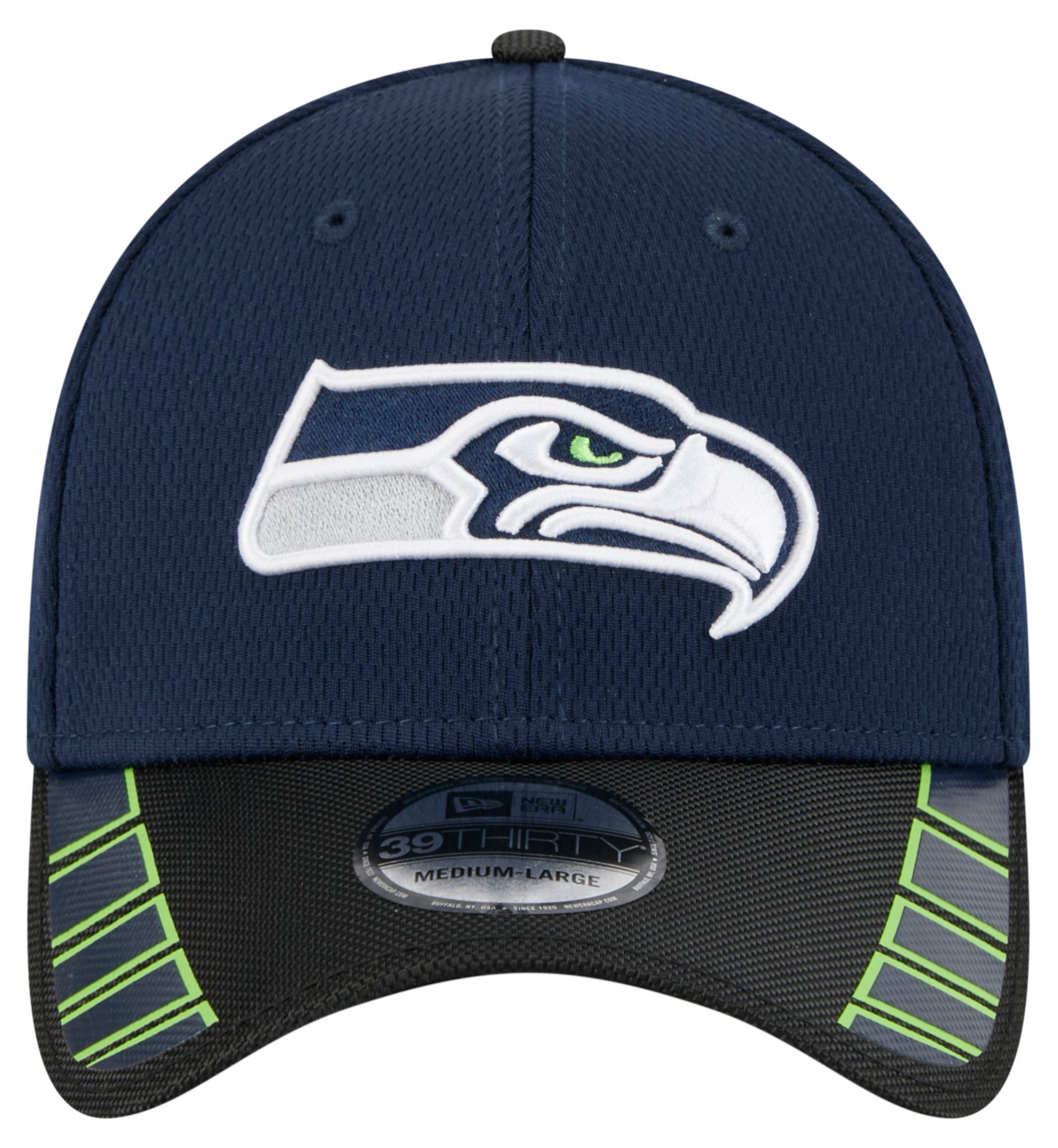 New Era Adult Seattle Seahawks Navy Visor Hit 39Thirty Stretch Fit Hat product image