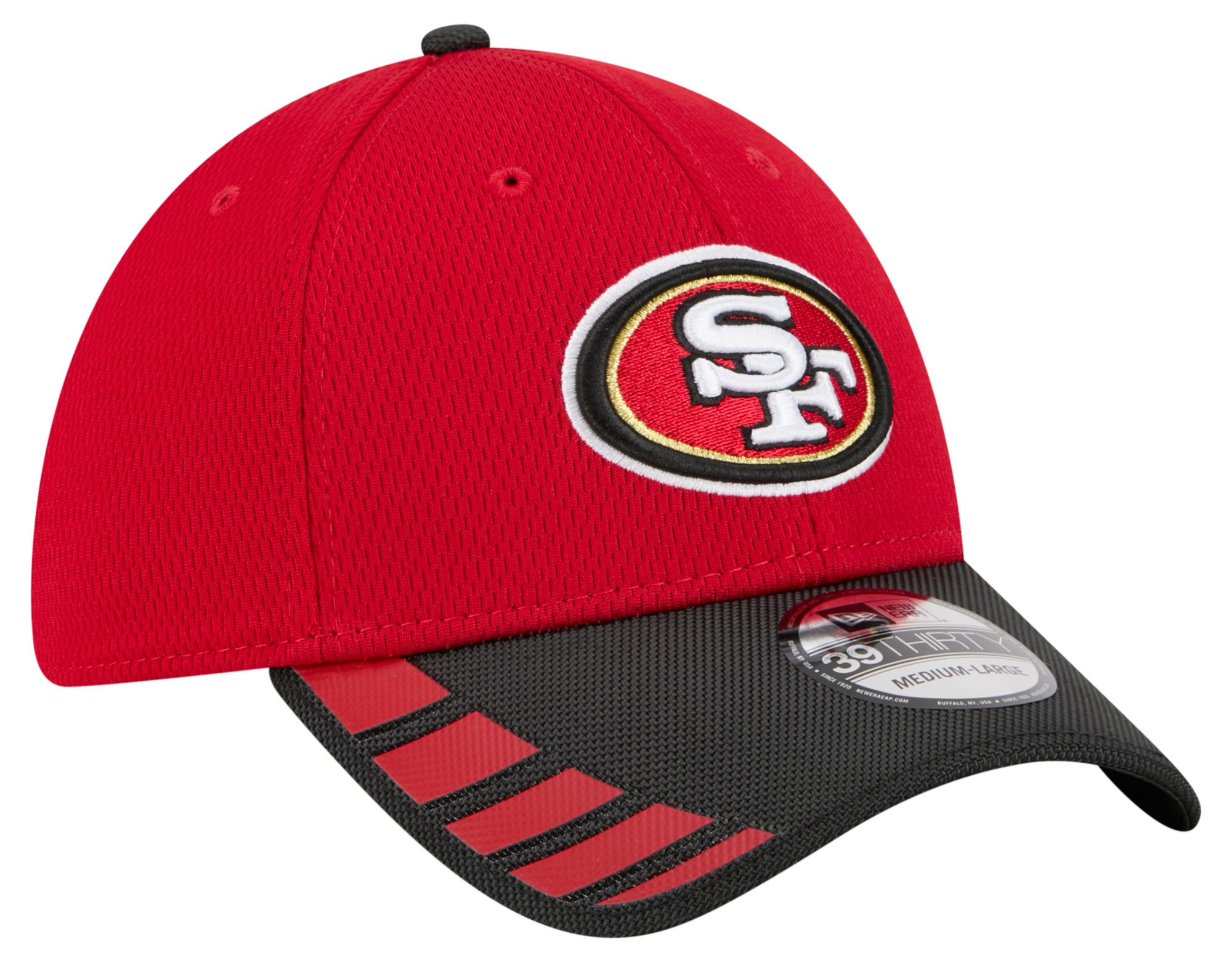 New Era Adult San Francisco 49ers Red Visor Hit 39Thirty Stretch Fit Hat product image