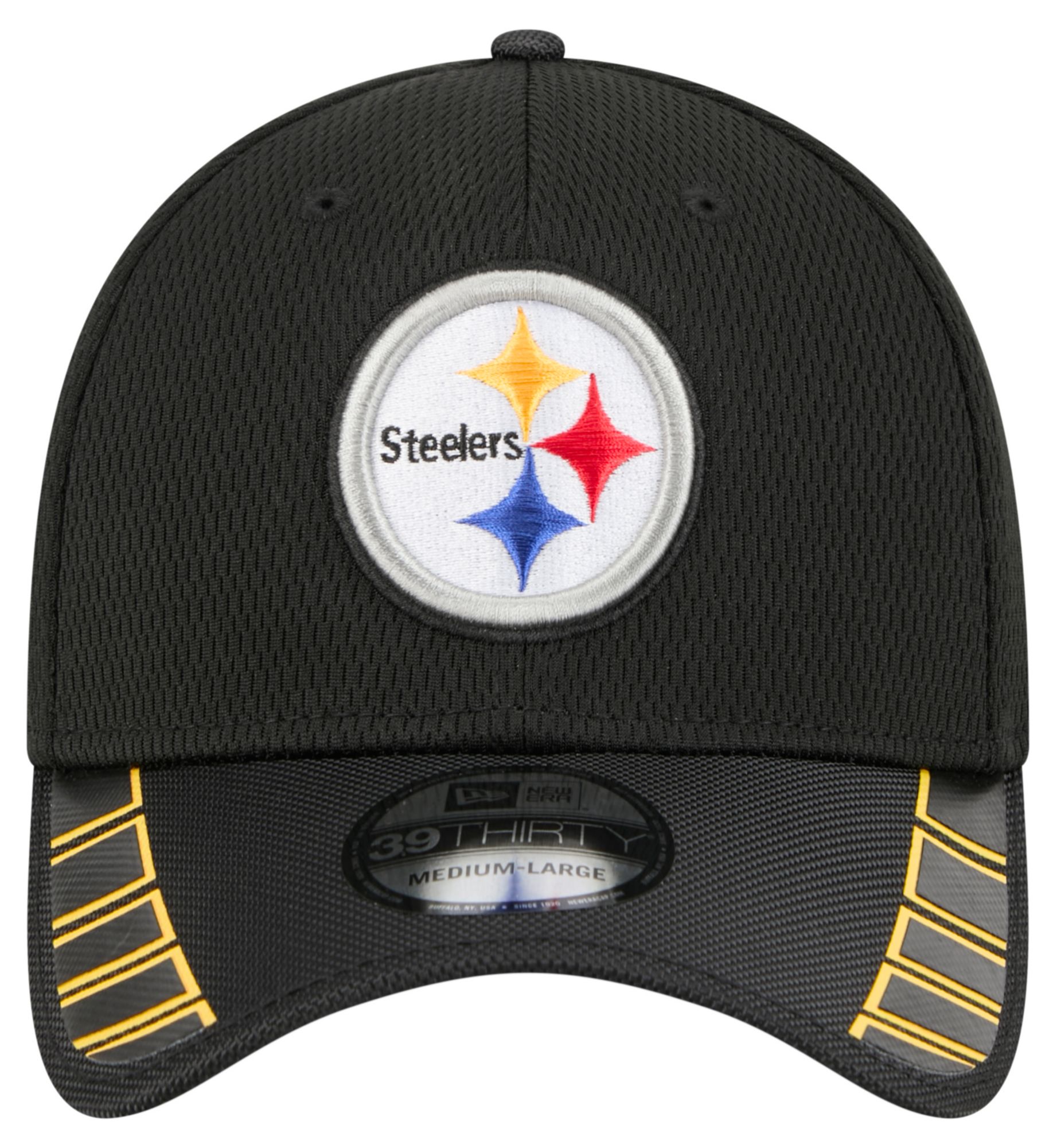 New Era Adult Pittsburgh Steelers Black Visor Hit 39Thirty Stretch Fit Hat product image