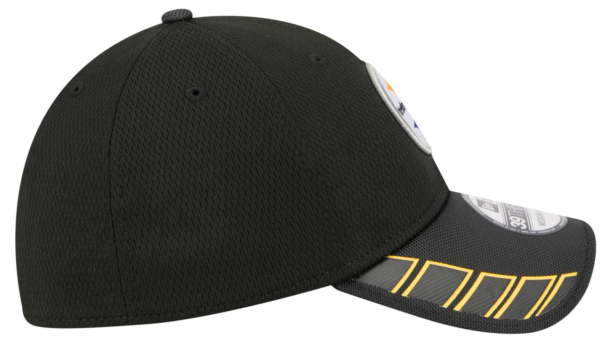 New Era Adult Pittsburgh Steelers Black Visor Hit 39Thirty Stretch Fit Hat product image