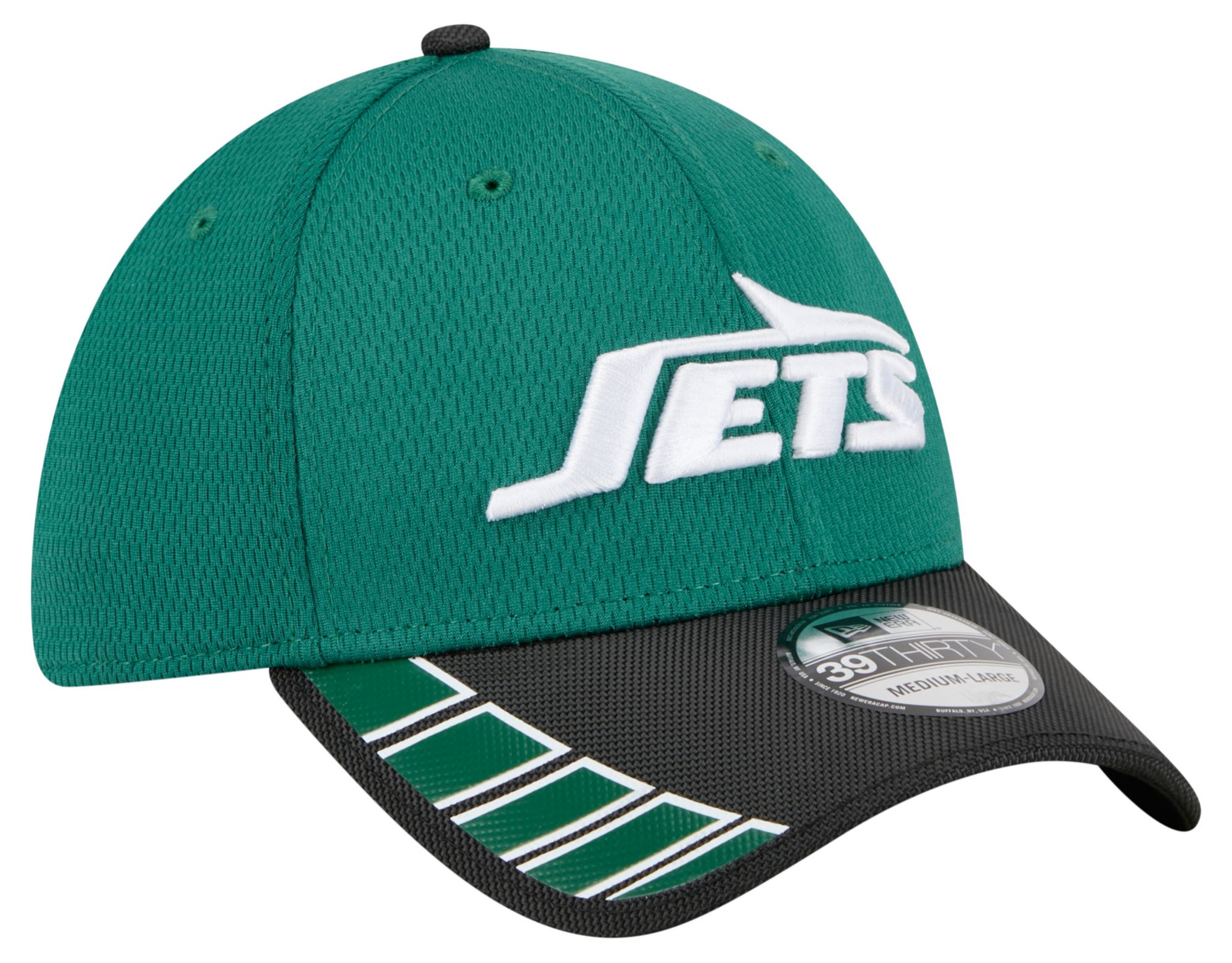 New Era Adult New York Jets Green Visor Hit 39Thirty Stretch Fit Hat product image