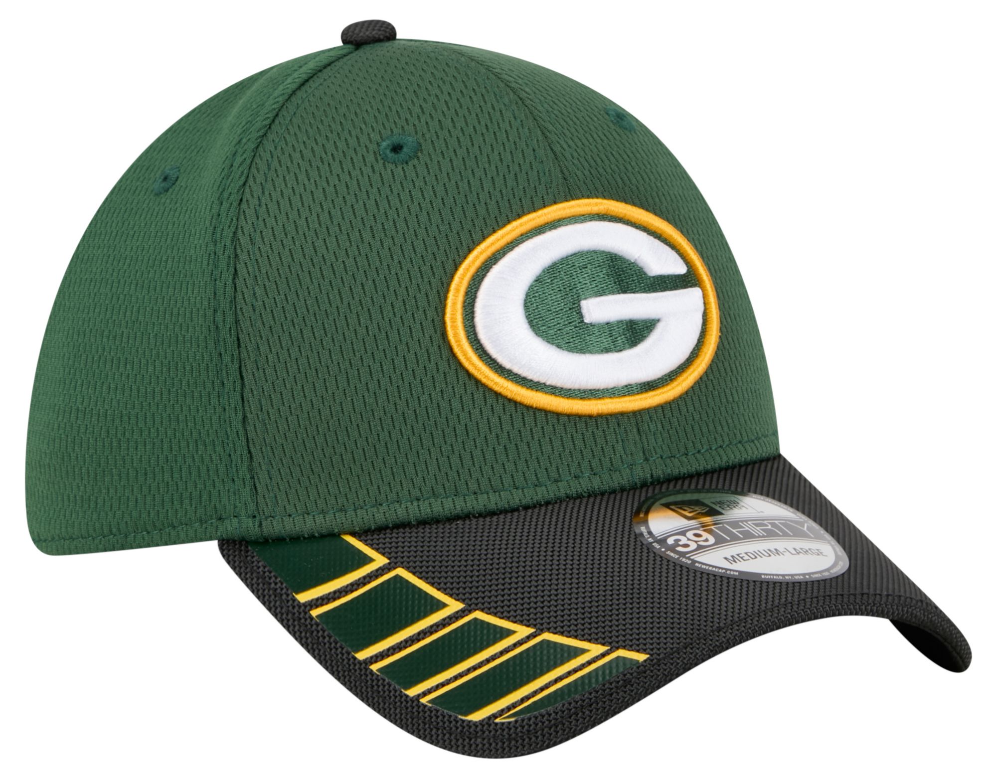 New Era Adult Green Bay Packers Green Visor Hit 39Thirty Stretch Fit Hat product image