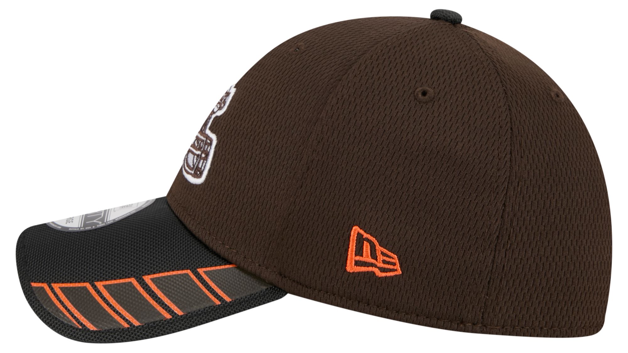 New Era Adult Cleveland Browns Brown Visor Hit 39Thirty Stretch Fit Hat product image