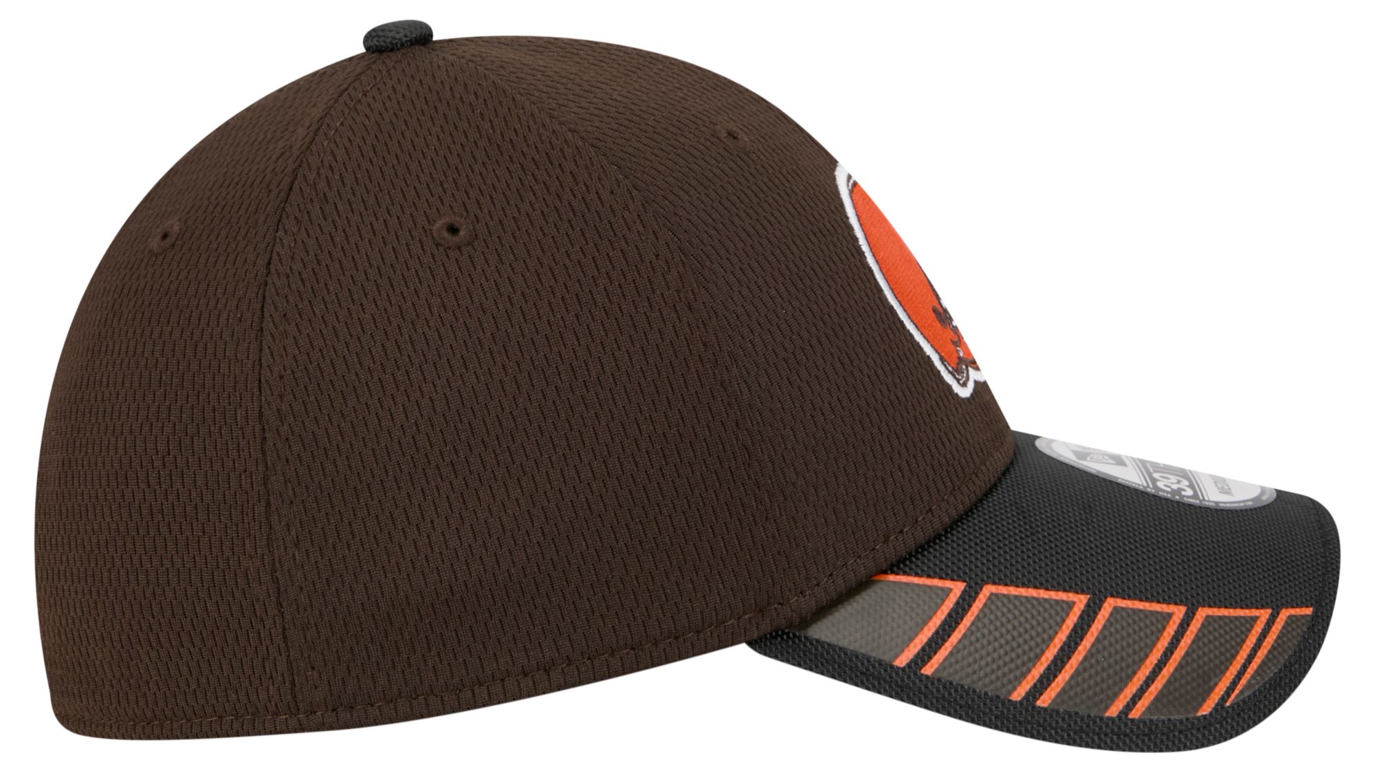 New Era Adult Cleveland Browns Brown Visor Hit 39Thirty Stretch Fit Hat product image