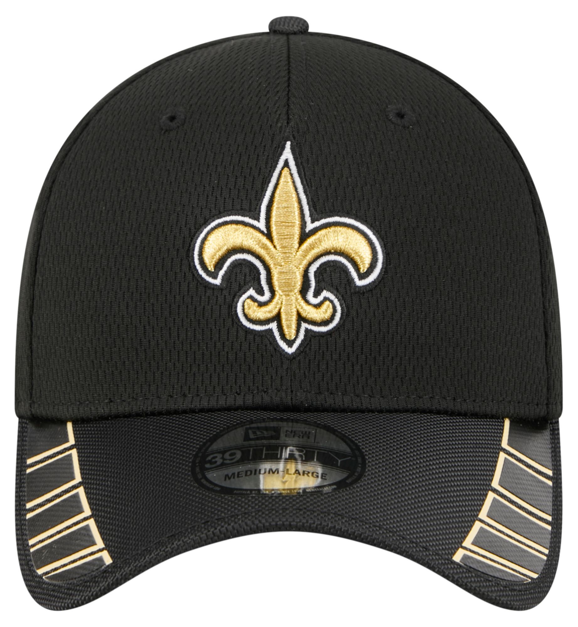New Era Adult New Orleans Saints Black Visor Hit 39Thirty Stretch Fit Hat product image