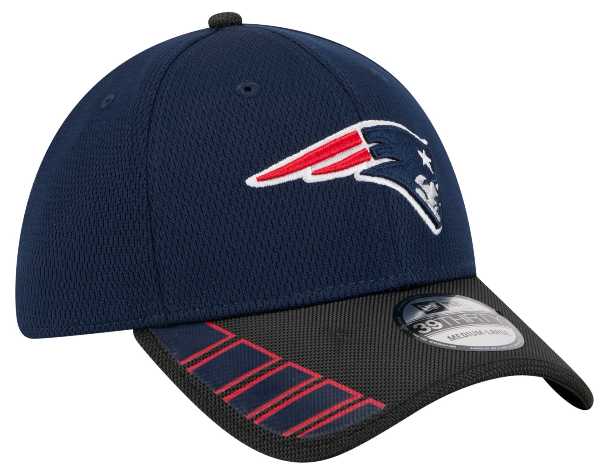 New Era Adult New England Patriots Navy Visor Hit 39Thirty Stretch Fit Hat product image