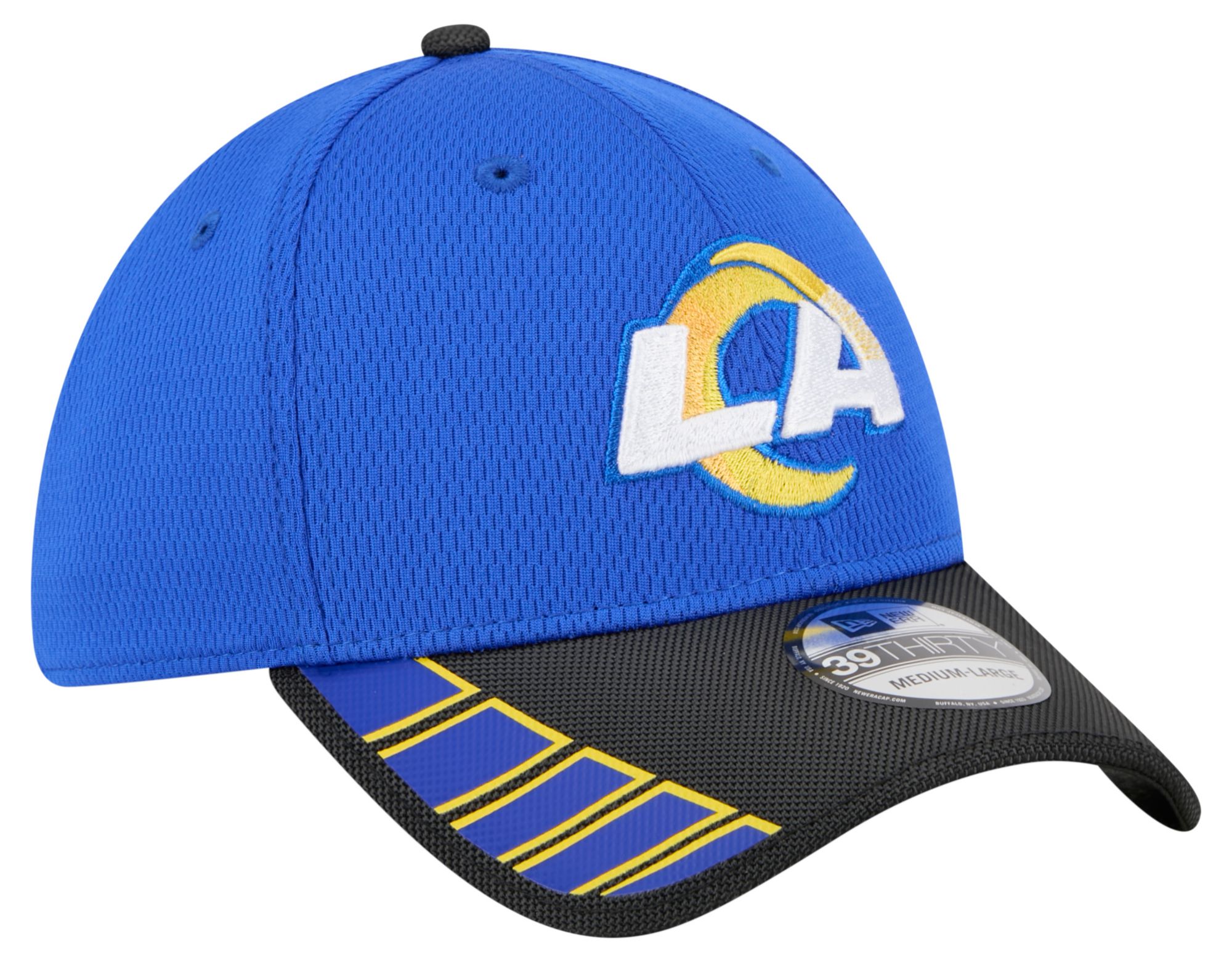 New Era Adult Los Angeles Rams Blue Visor Hit 39Thirty Stretch Fit Hat product image