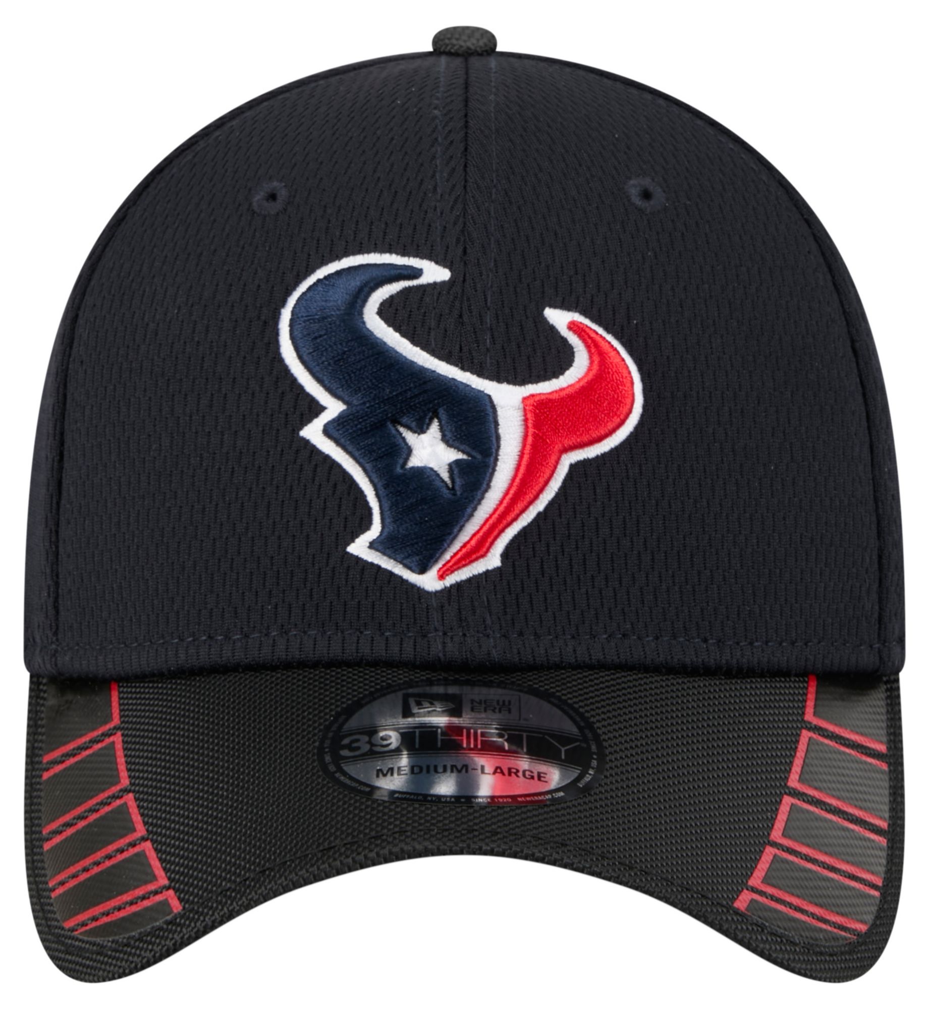 New Era Adult Houston Texans Navy Visor Hit 39Thirty Stretch Fit Hat product image