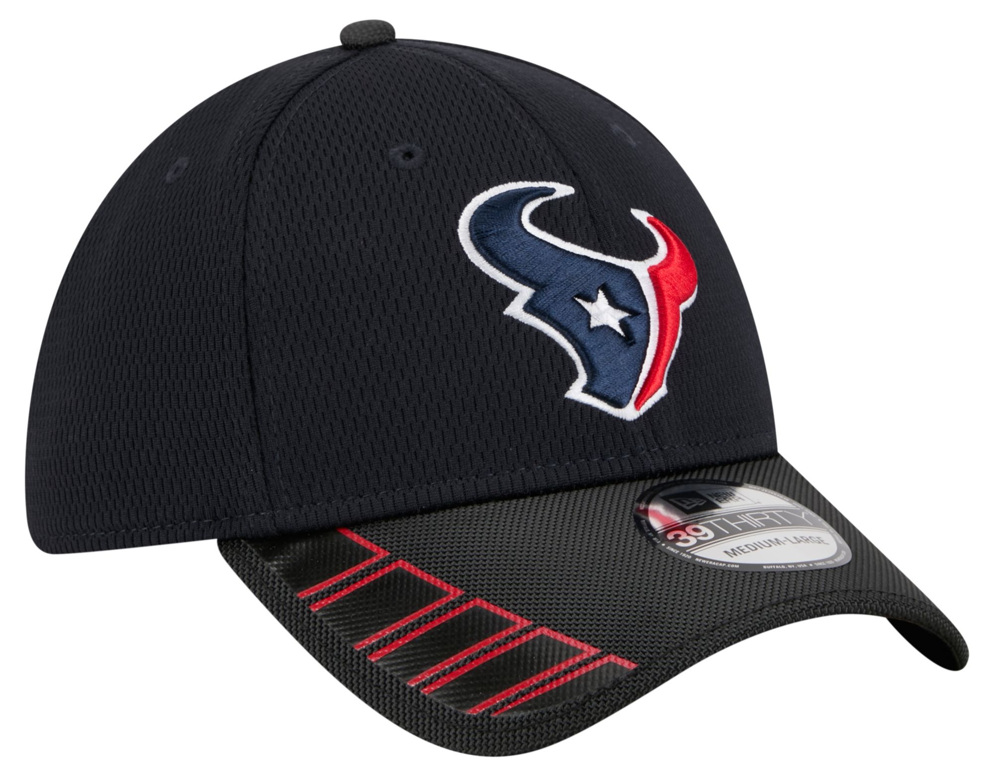 New Era Adult Houston Texans Navy Visor Hit 39Thirty Stretch Fit Hat product image