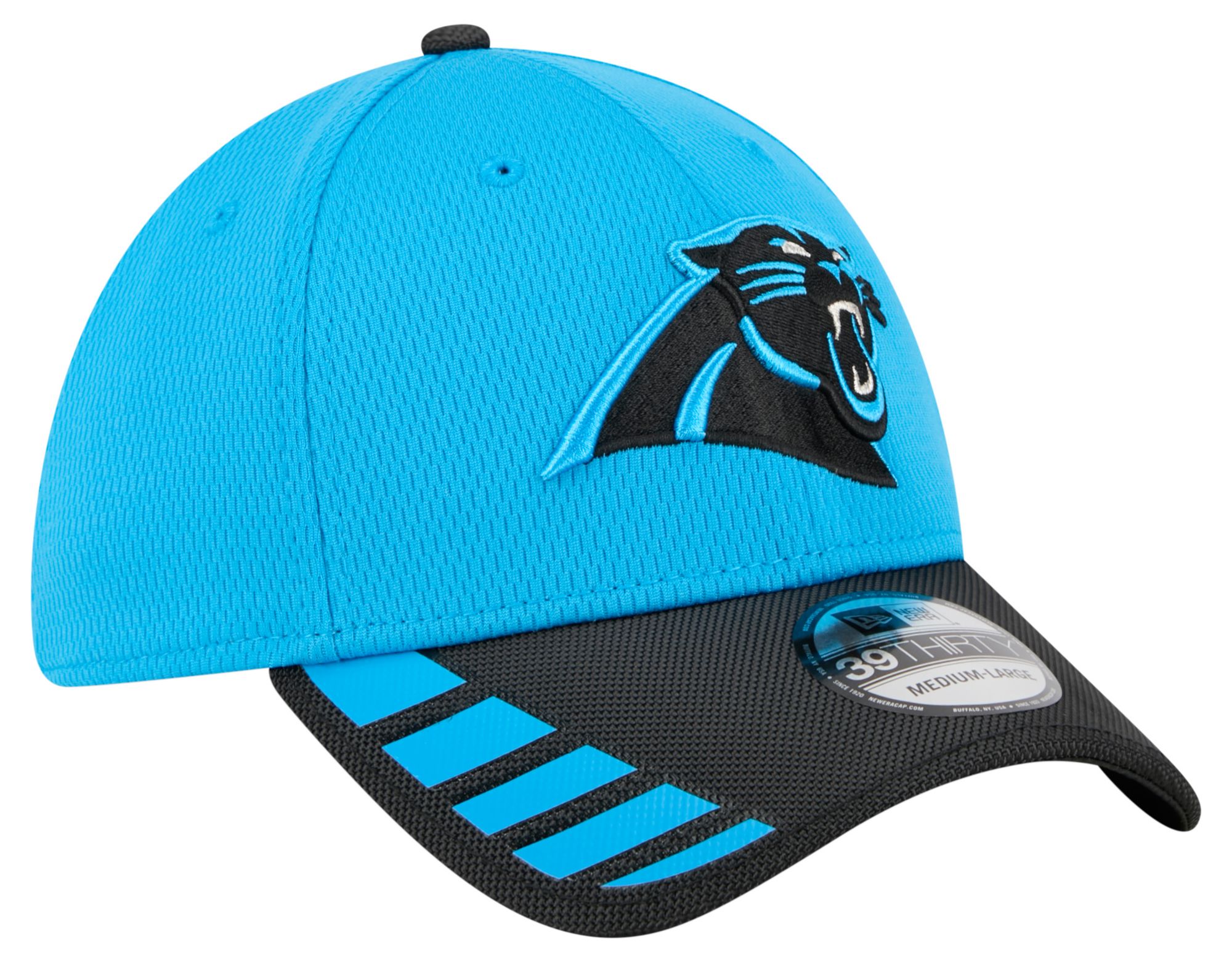 New Era Adult Carolina Panthers Blue Visor Hit 39Thirty Stretch Fit Hat product image