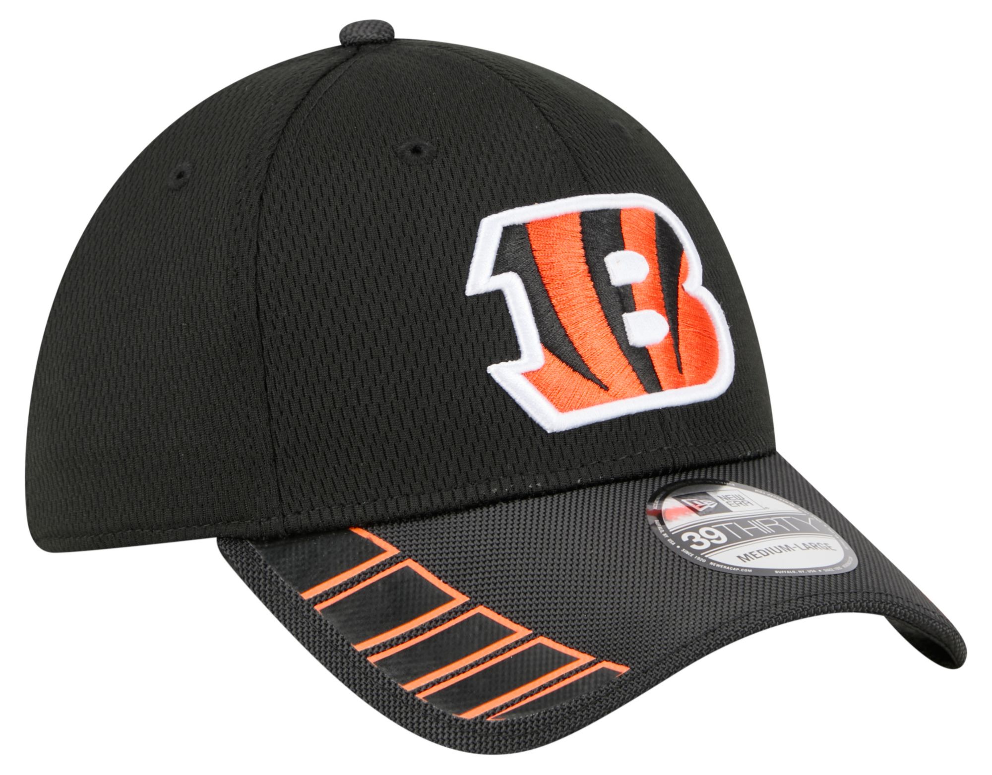 New Era Adult Cincinnati Bengals Black Visor Hit 39Thirty Stretch Fit Hat product image